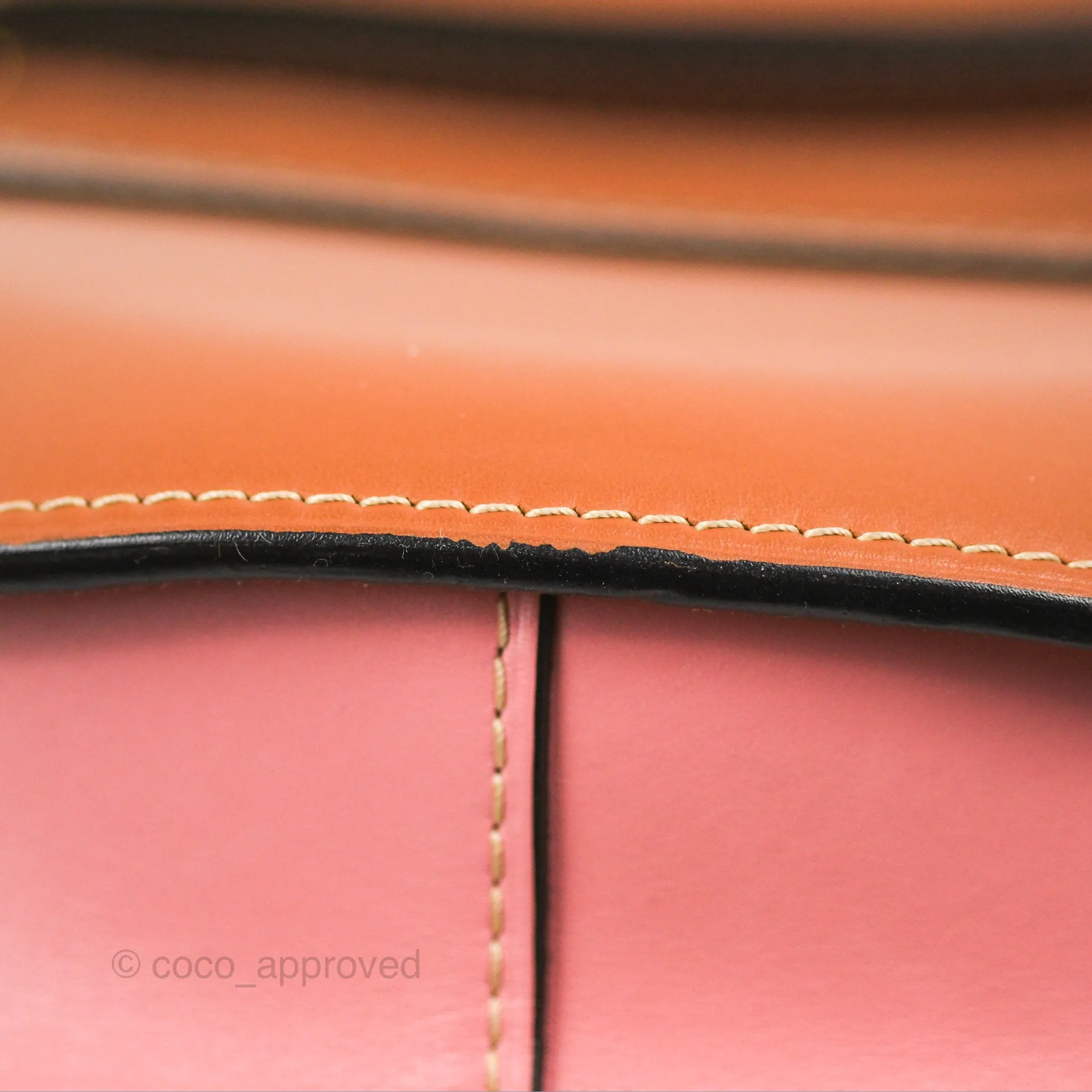 Loewe Small Gate Bag Smooth Calfskin in Tan/Pink