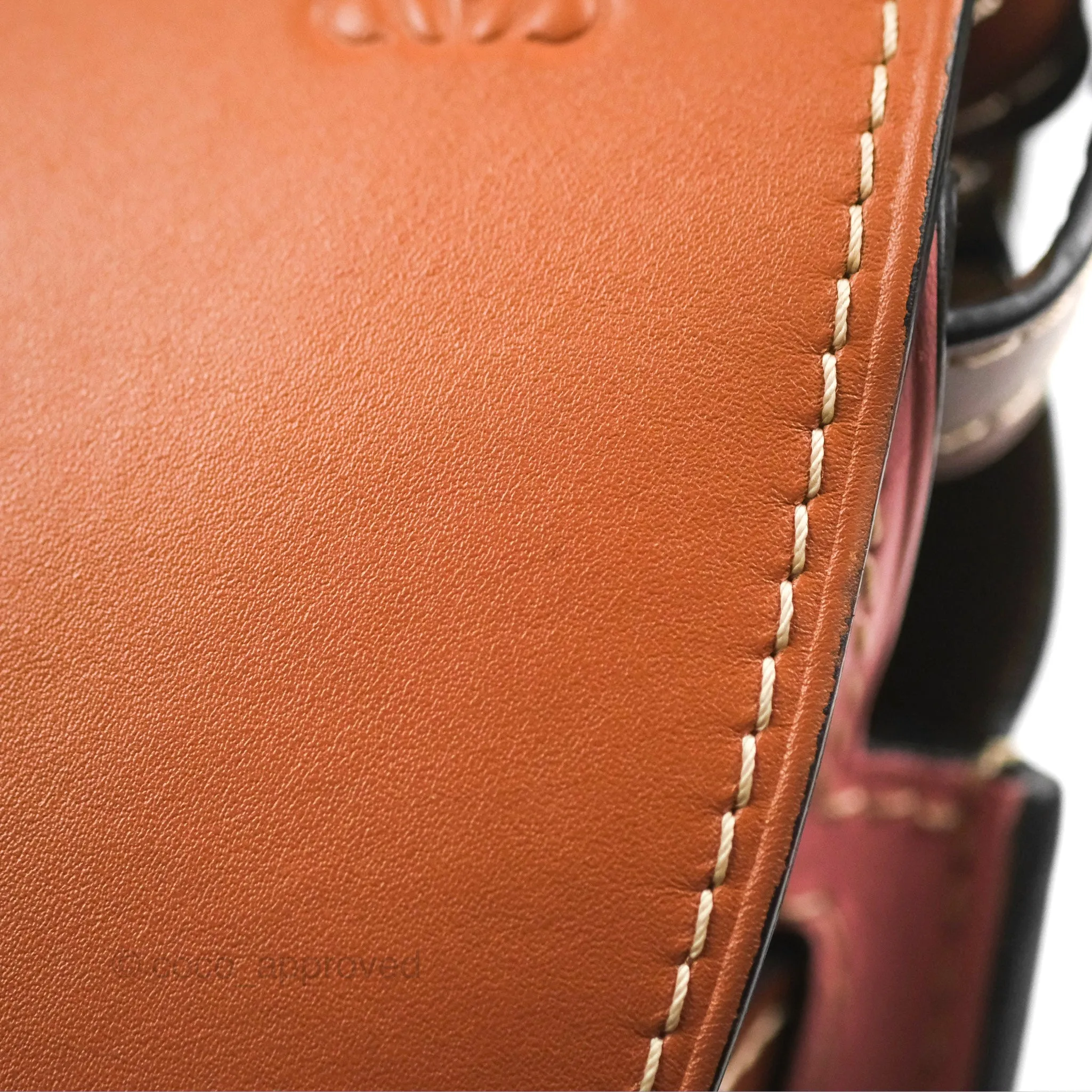 Loewe Small Gate Bag Smooth Calfskin in Tan/Pink