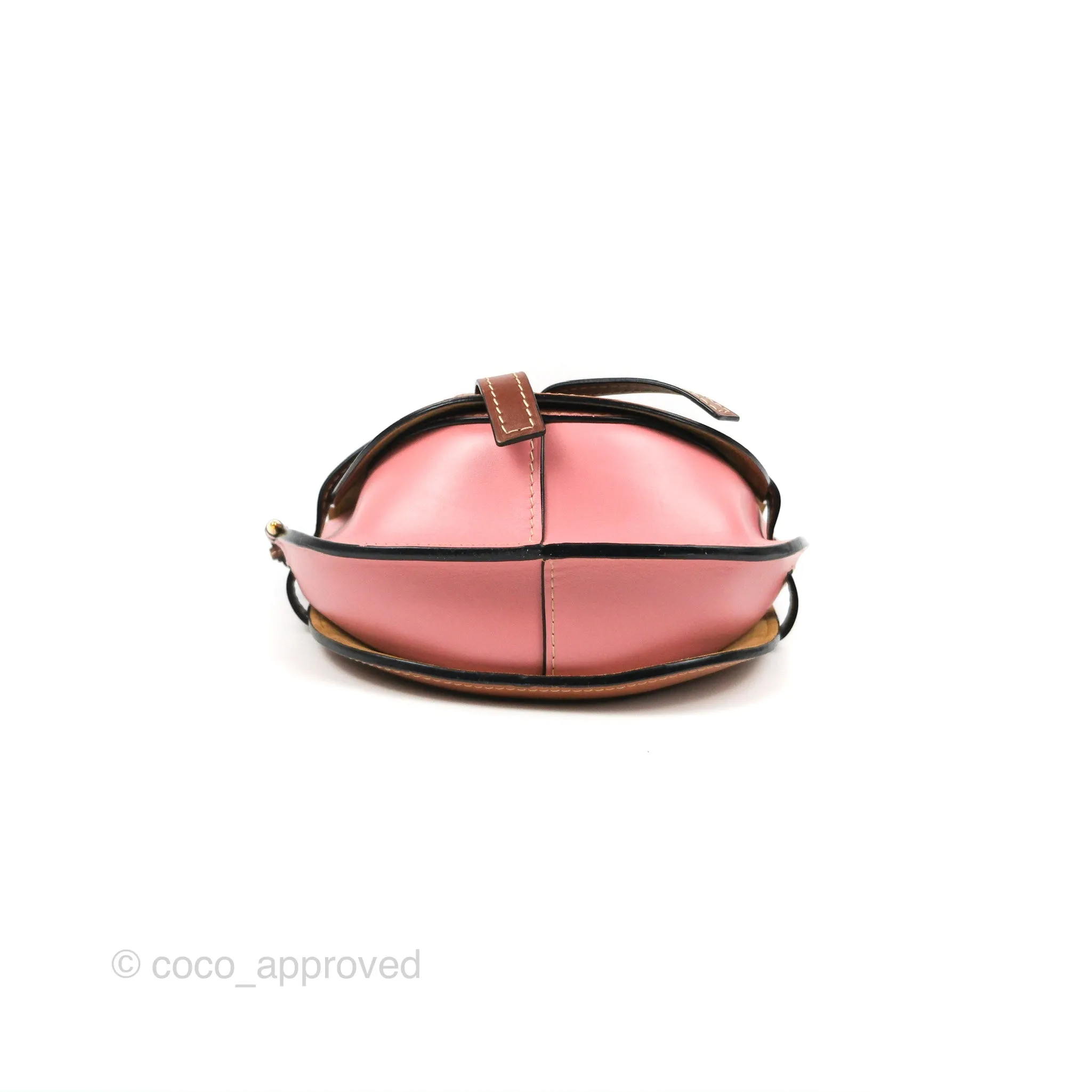 Loewe Small Gate Bag Smooth Calfskin in Tan/Pink
