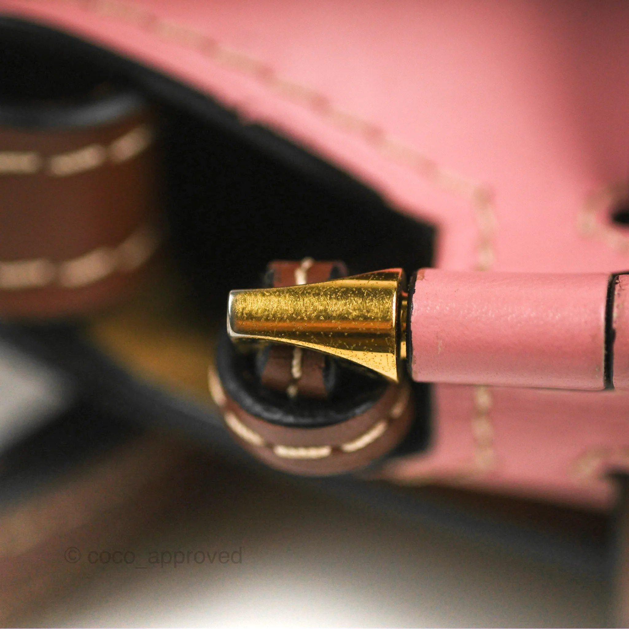 Loewe Small Gate Bag Smooth Calfskin in Tan/Pink