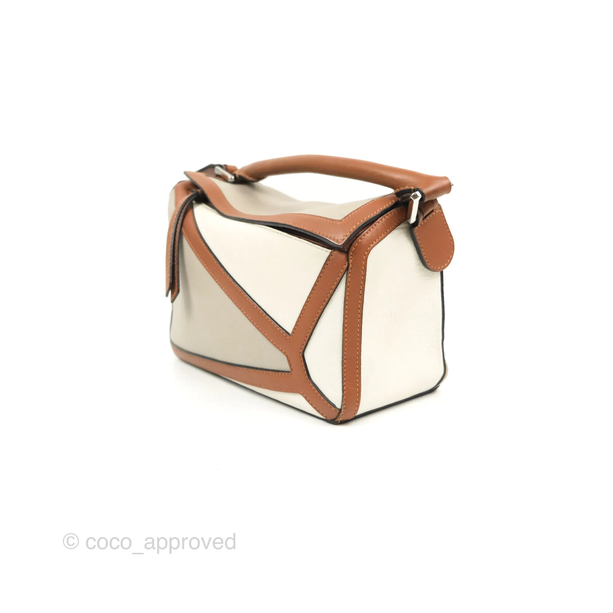Loewe Small Graphic Puzzle Bag Ghost Soft White Calfskin