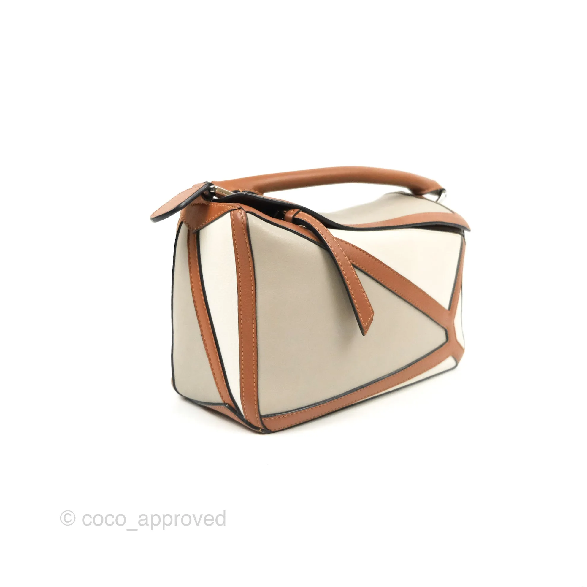 Loewe Small Graphic Puzzle Bag Ghost Soft White Calfskin