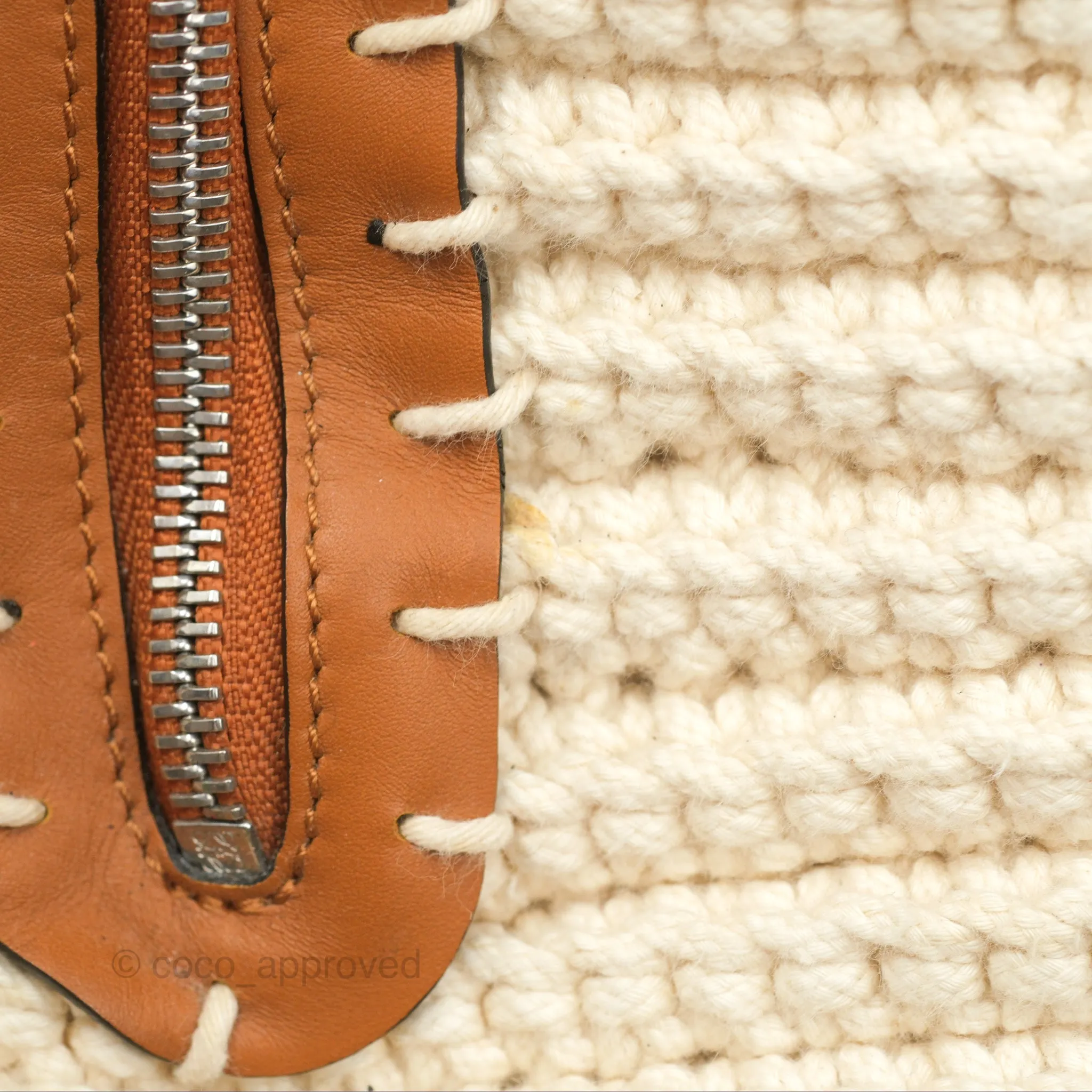 Loewe Small Hammock Shoulder Bag Crochet Tan Calfskin