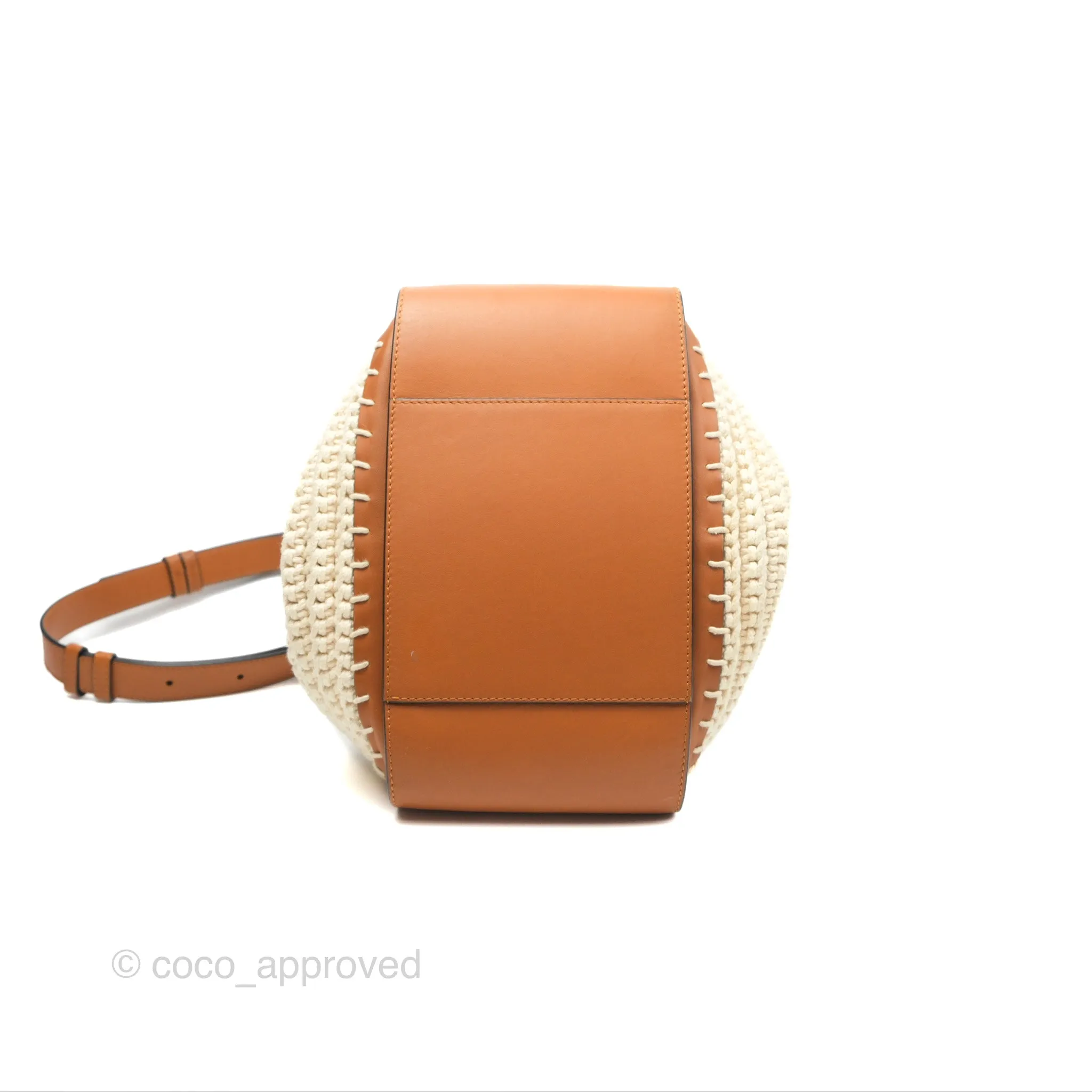 Loewe Small Hammock Shoulder Bag Crochet Tan Calfskin