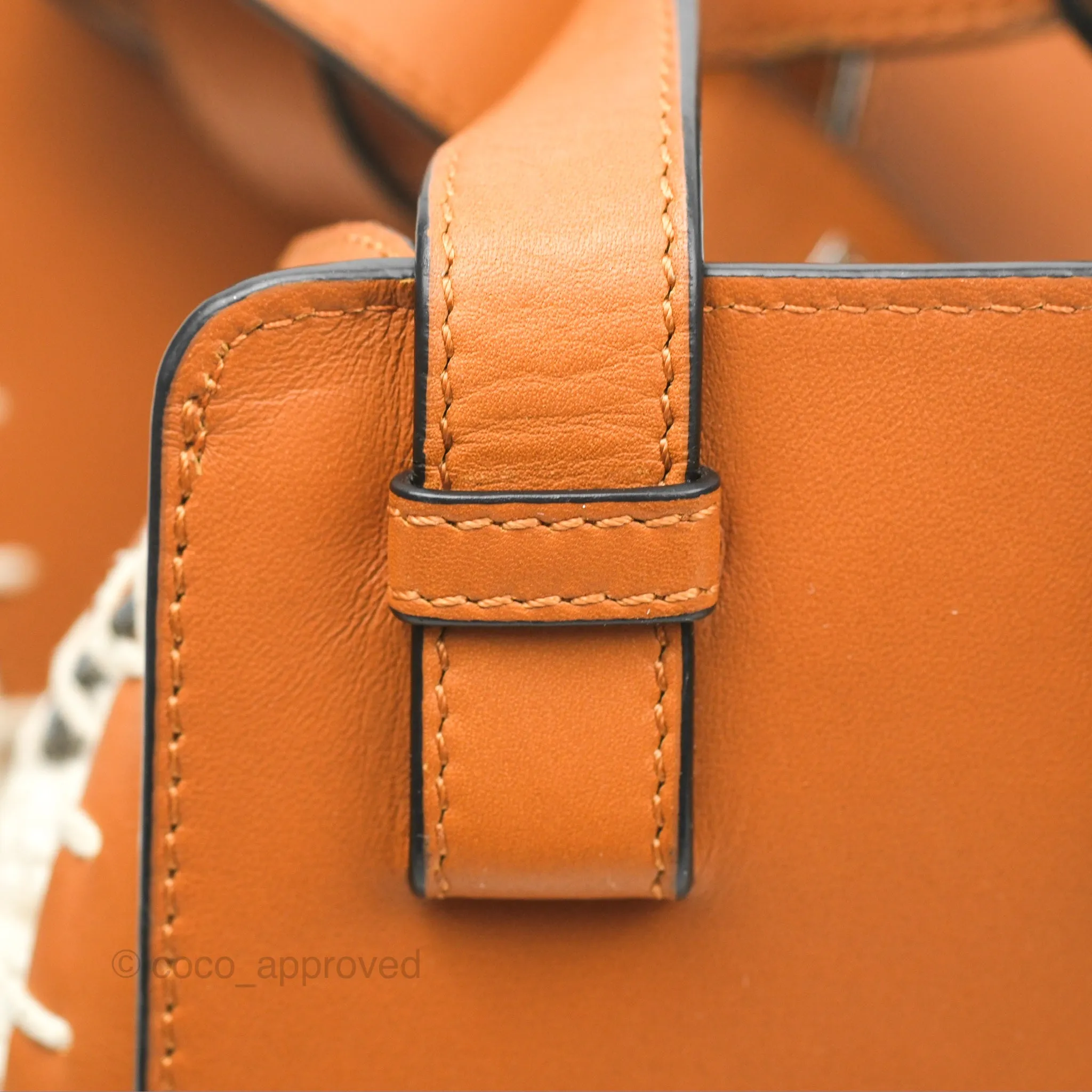 Loewe Small Hammock Shoulder Bag Crochet Tan Calfskin