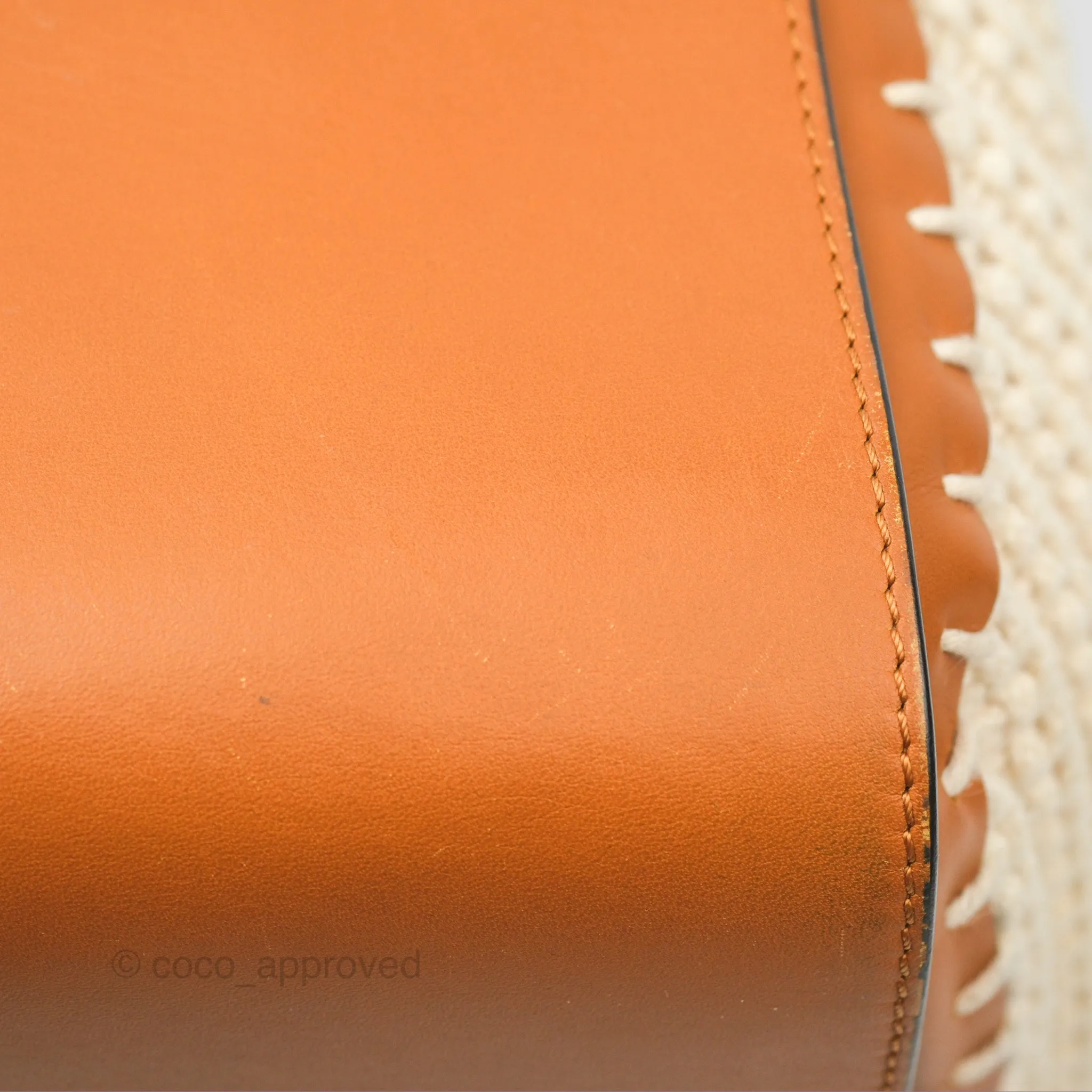 Loewe Small Hammock Shoulder Bag Crochet Tan Calfskin