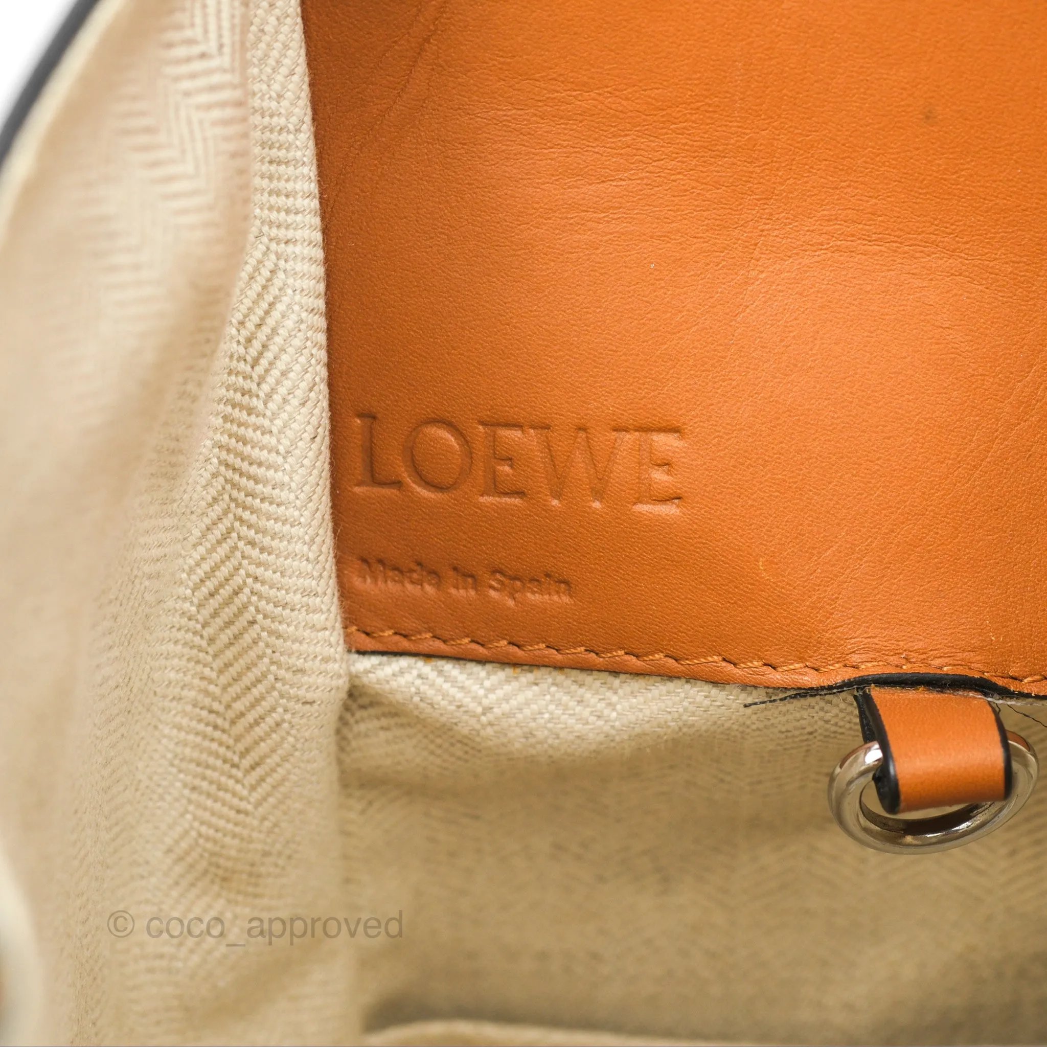 Loewe Small Hammock Shoulder Bag Crochet Tan Calfskin