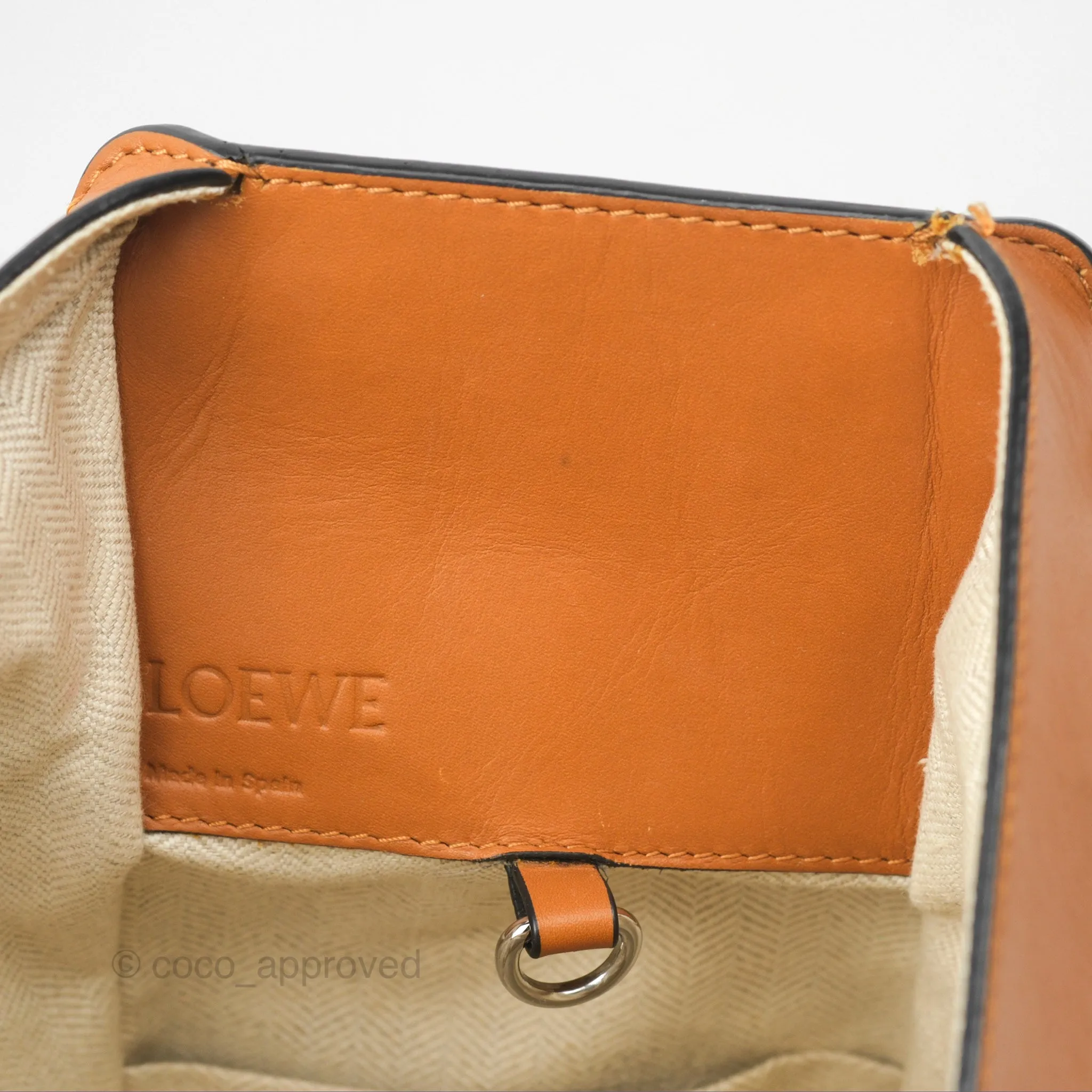 Loewe Small Hammock Shoulder Bag Crochet Tan Calfskin