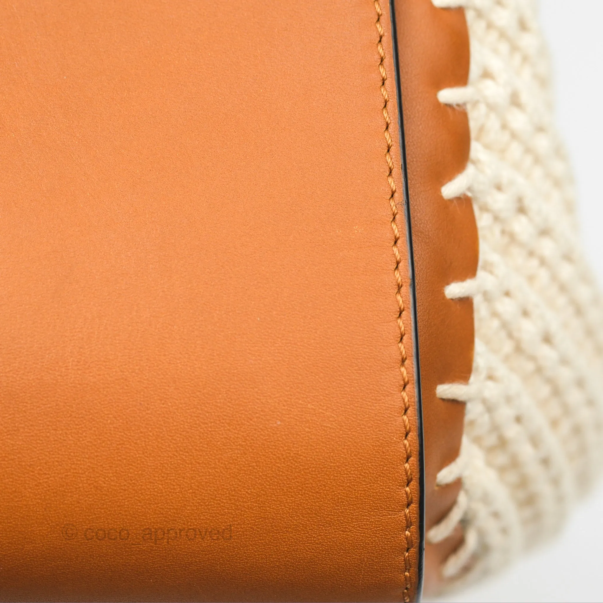 Loewe Small Hammock Shoulder Bag Crochet Tan Calfskin