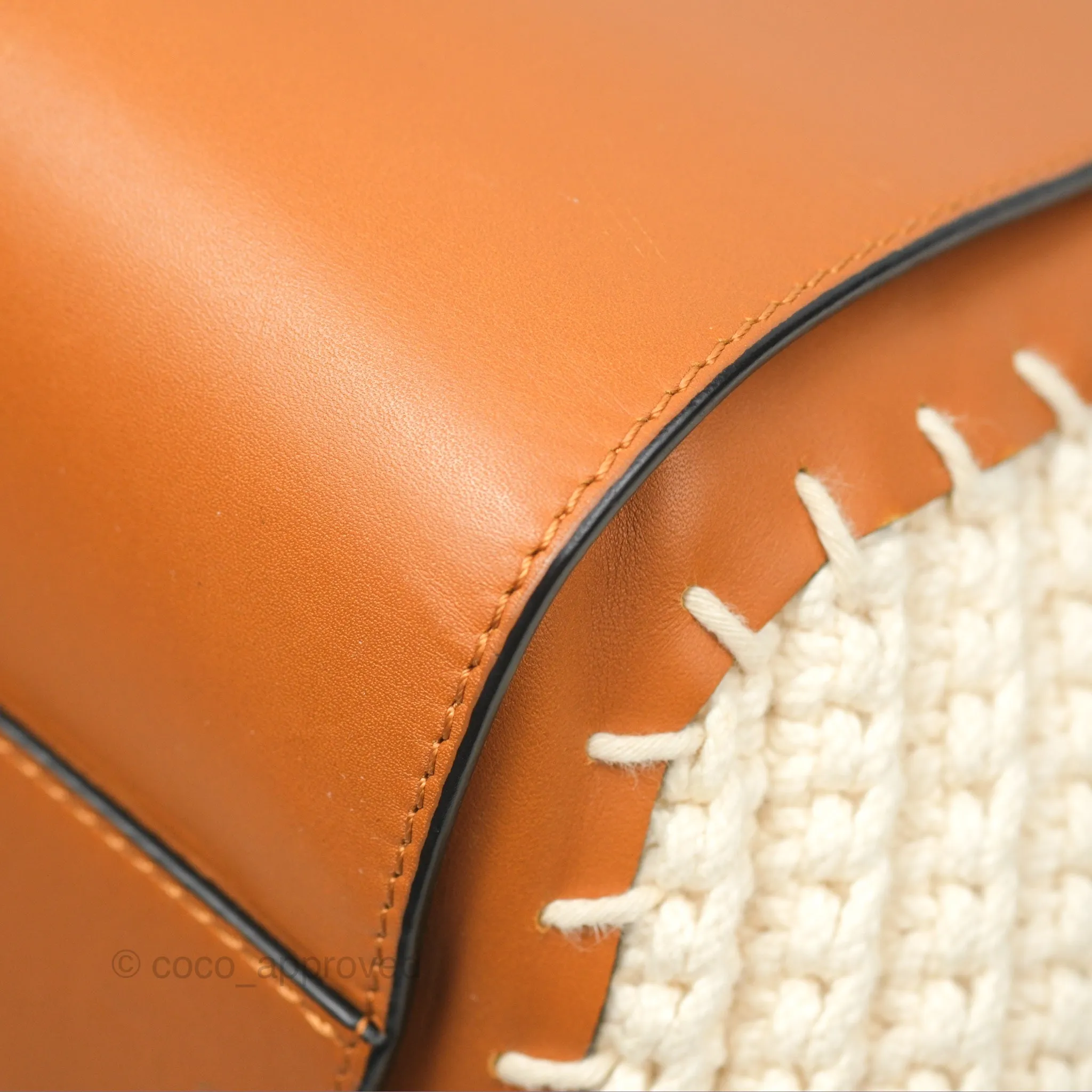 Loewe Small Hammock Shoulder Bag Crochet Tan Calfskin