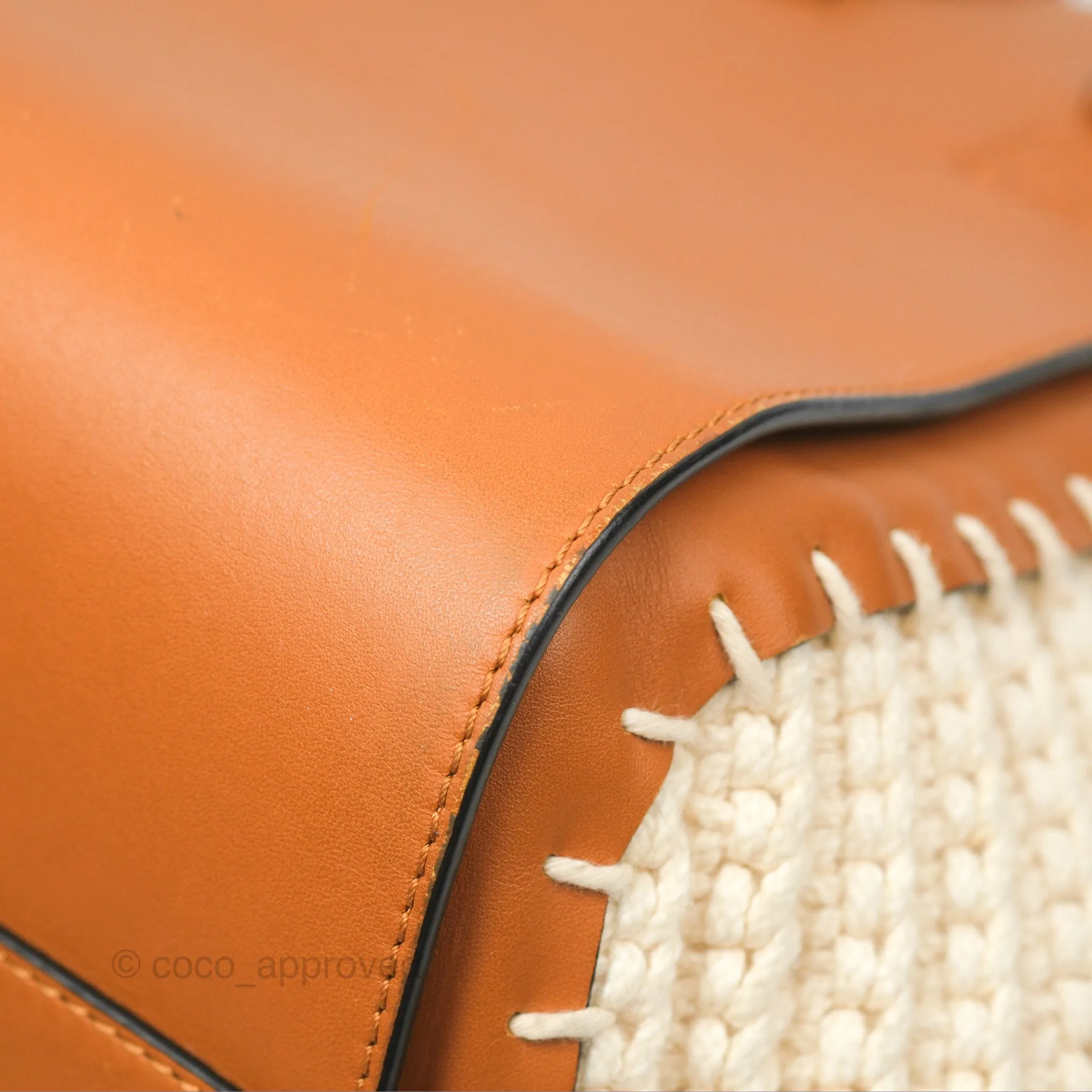 Loewe Small Hammock Shoulder Bag Crochet Tan Calfskin