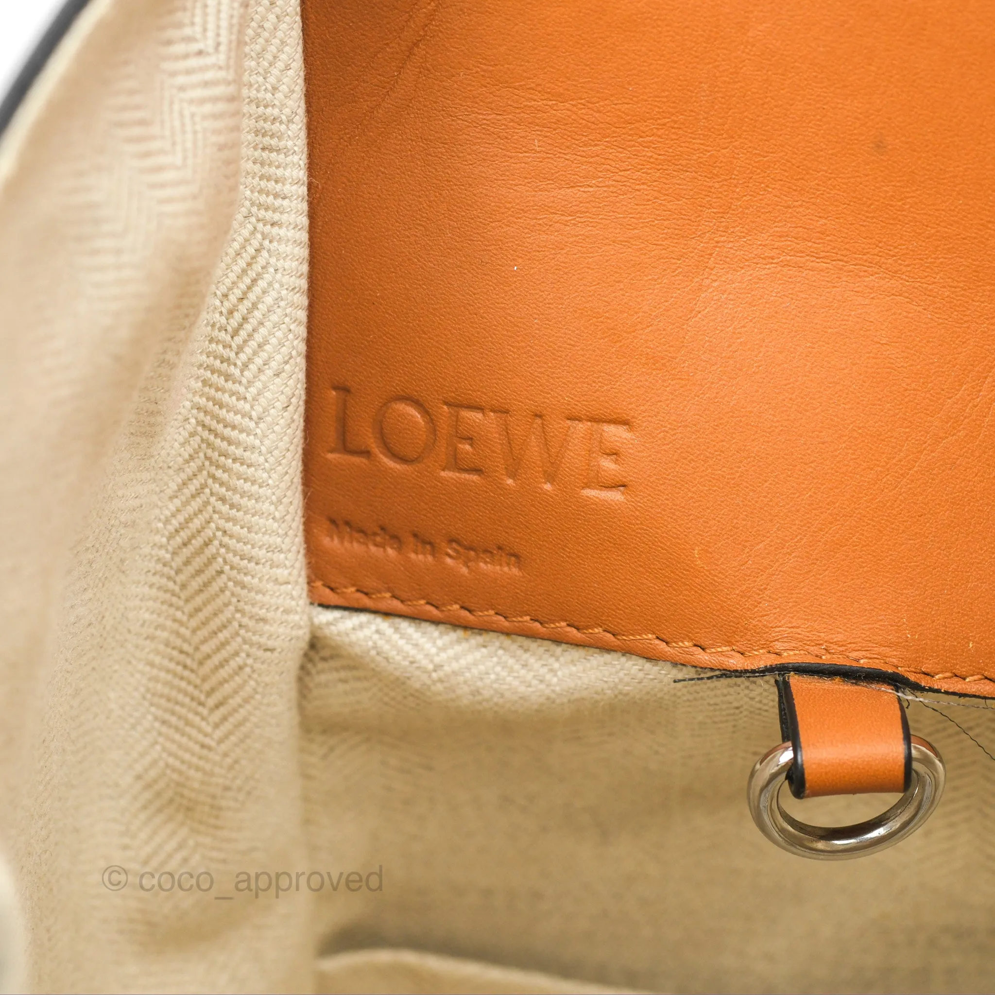 Loewe Small Hammock Shoulder Bag Crochet Tan Calfskin
