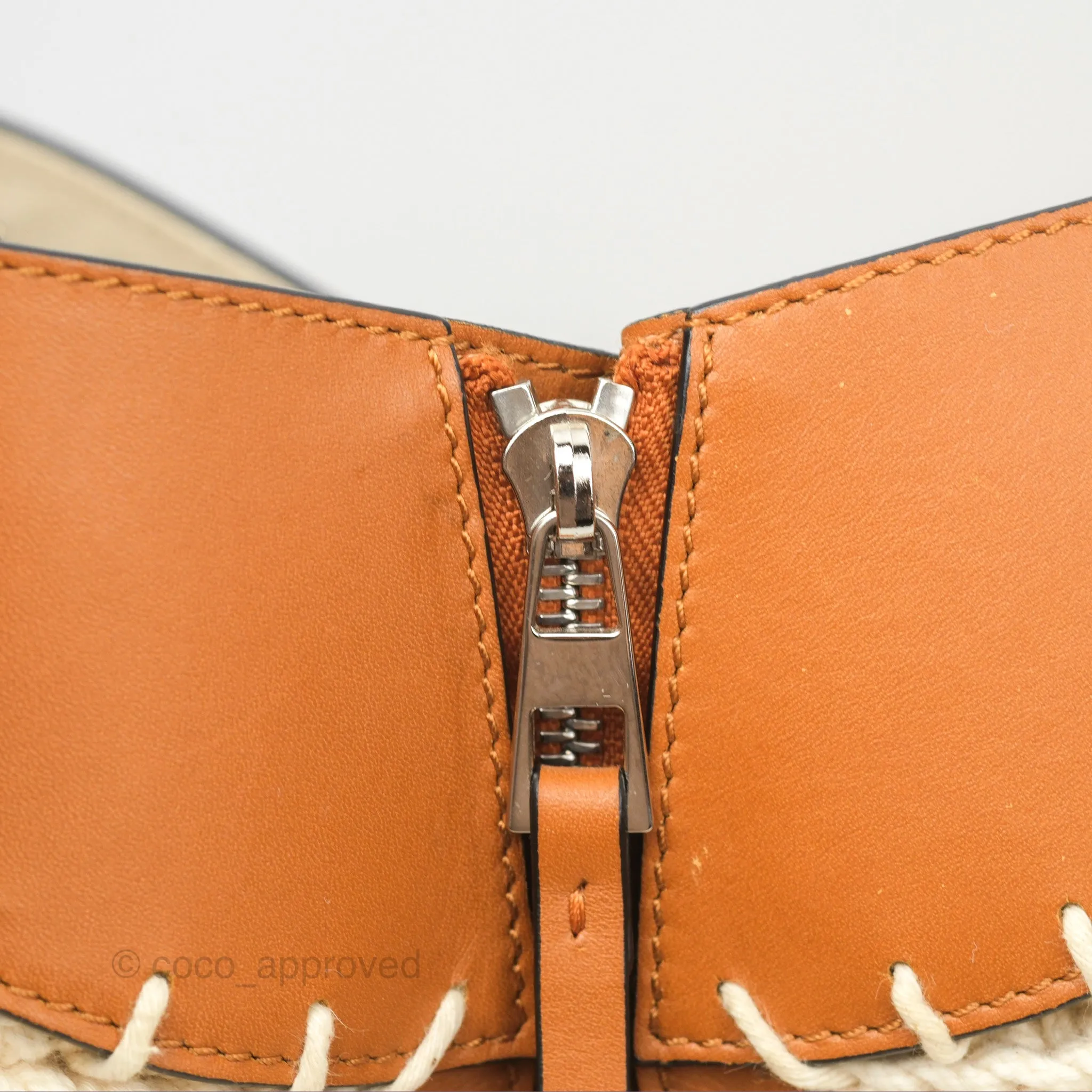 Loewe Small Hammock Shoulder Bag Crochet Tan Calfskin
