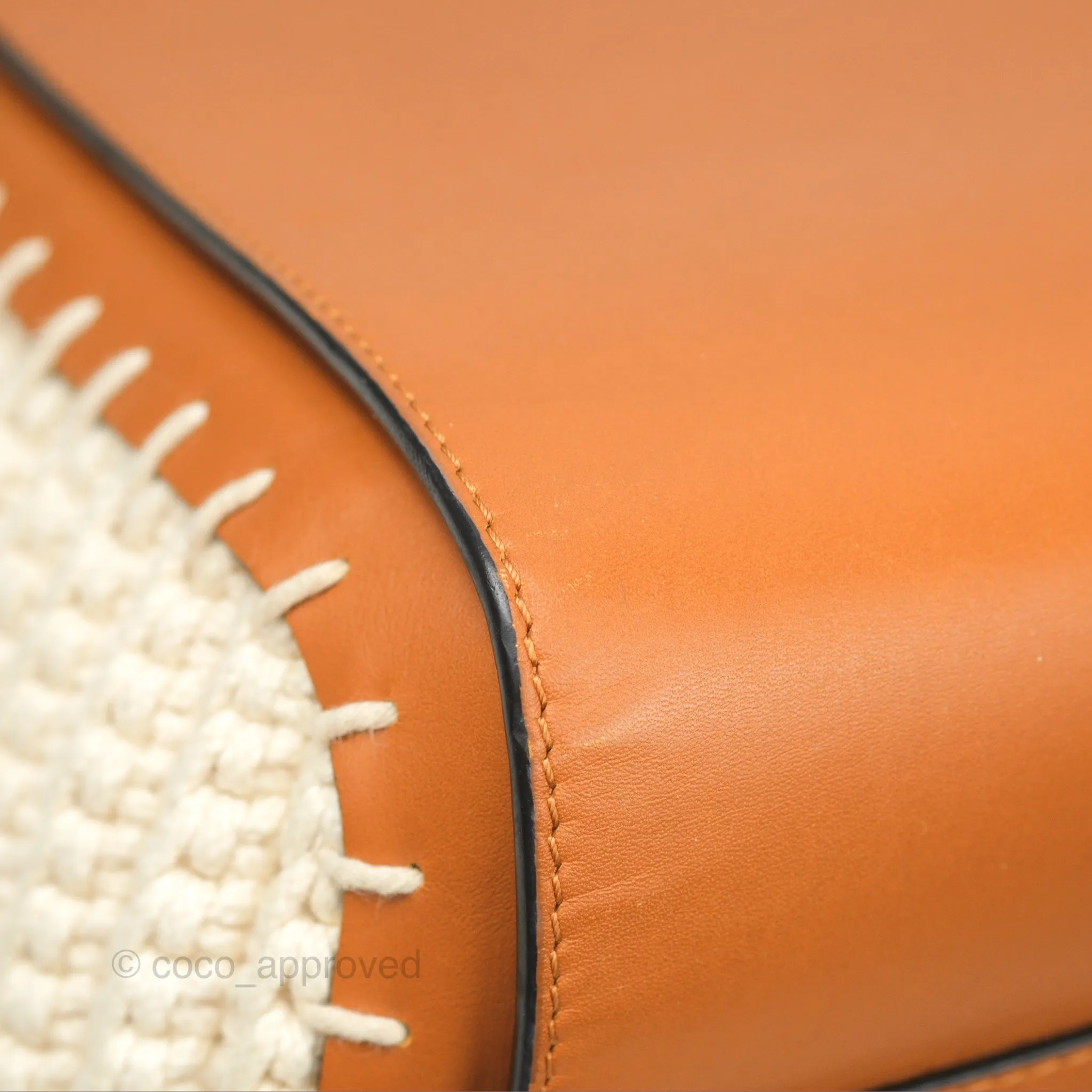 Loewe Small Hammock Shoulder Bag Crochet Tan Calfskin