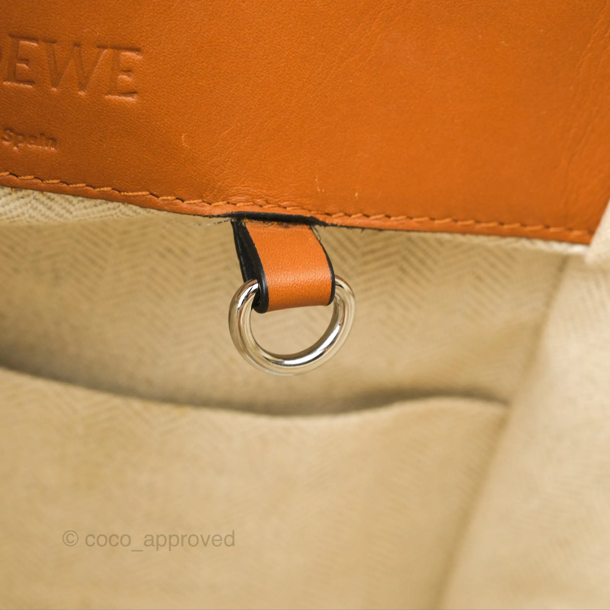 Loewe Small Hammock Shoulder Bag Crochet Tan Calfskin