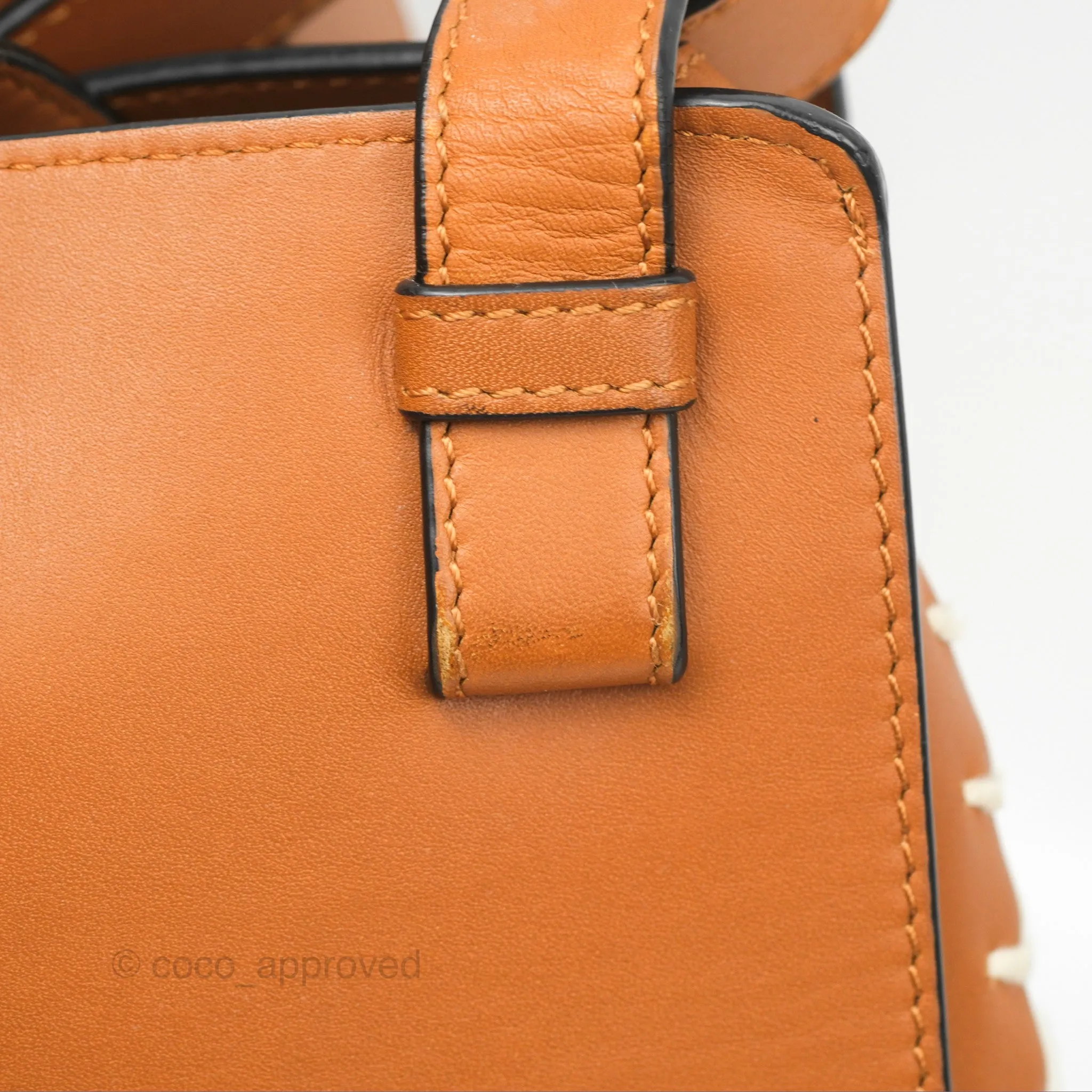 Loewe Small Hammock Shoulder Bag Crochet Tan Calfskin