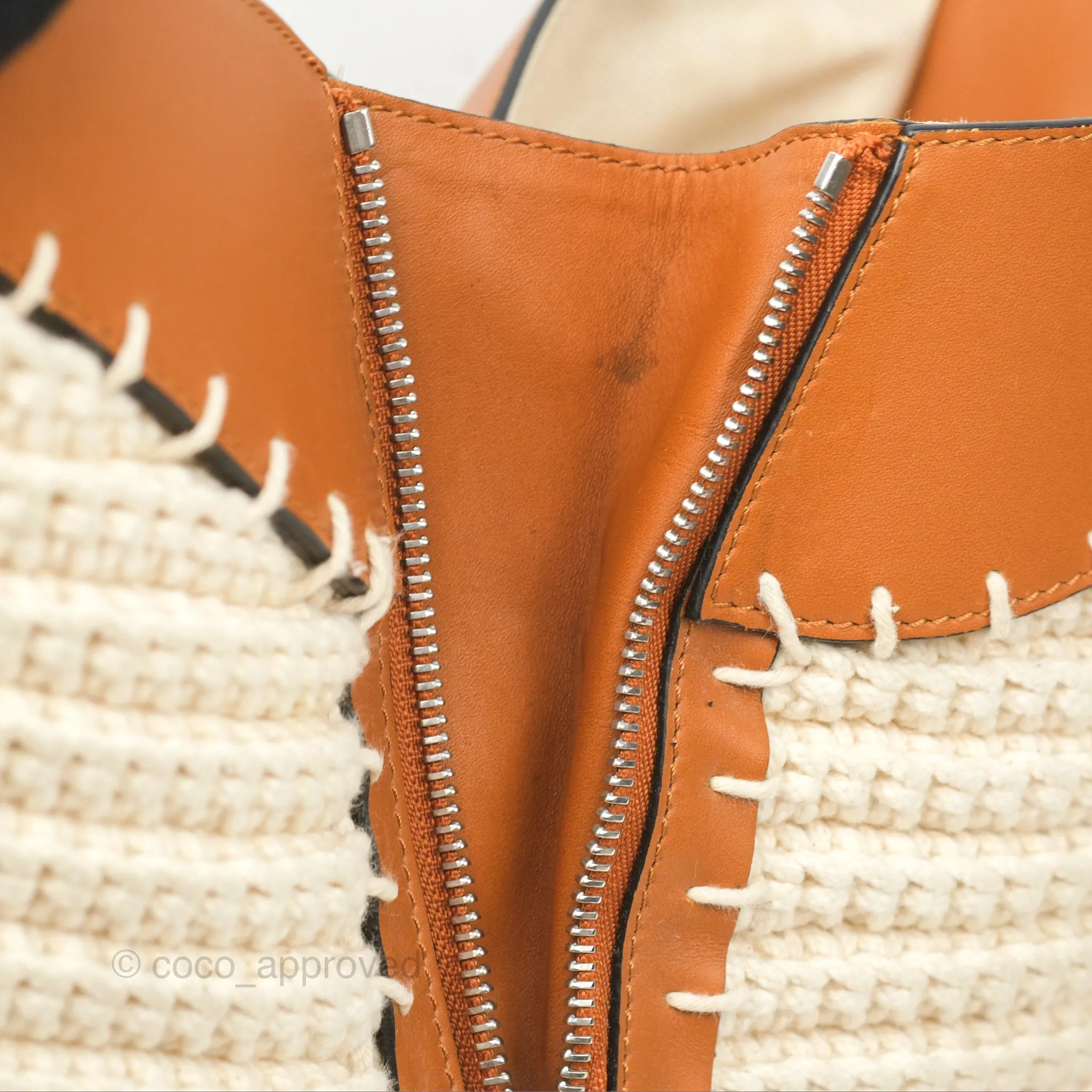 Loewe Small Hammock Shoulder Bag Crochet Tan Calfskin