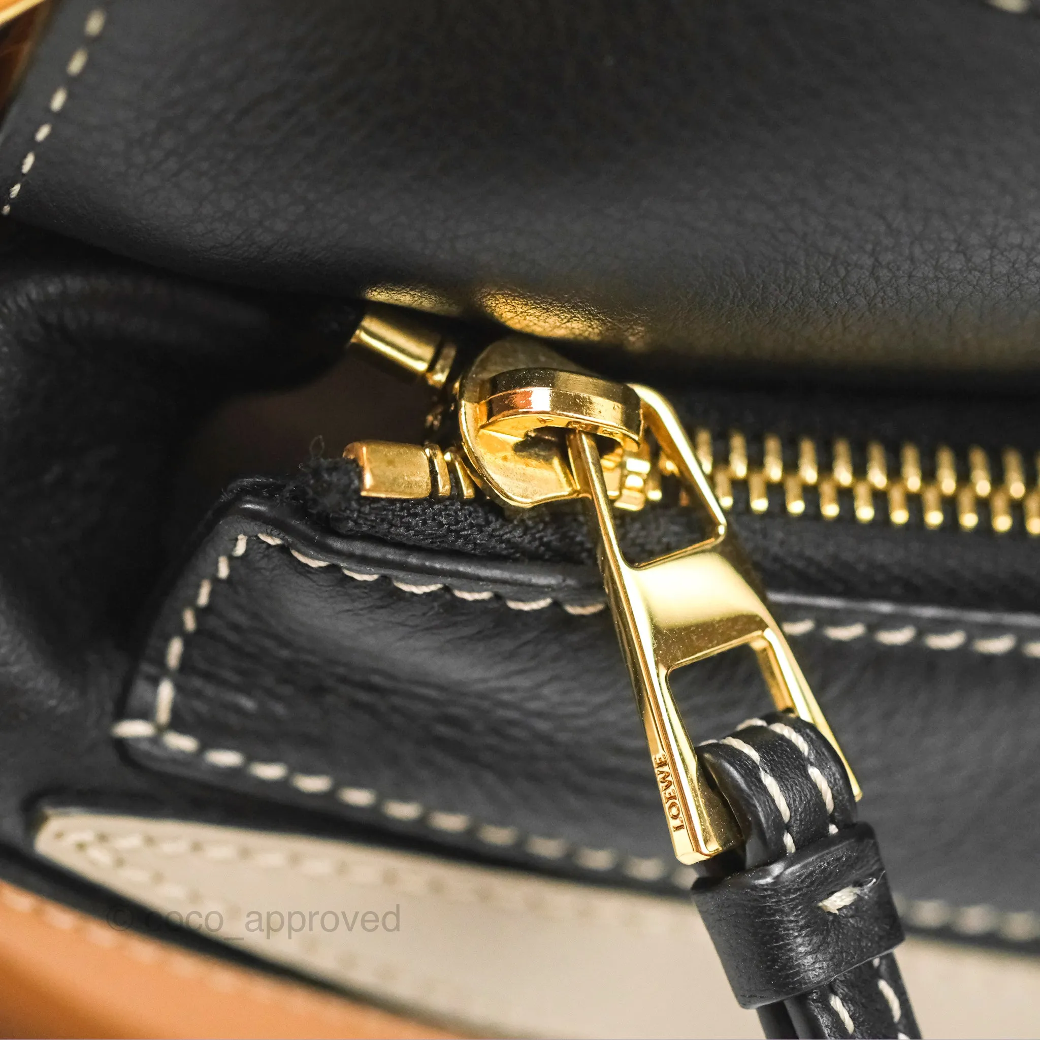 Loewe Small Puzzle Bag Amber/ Light Oat Calfskin Gold Hardware