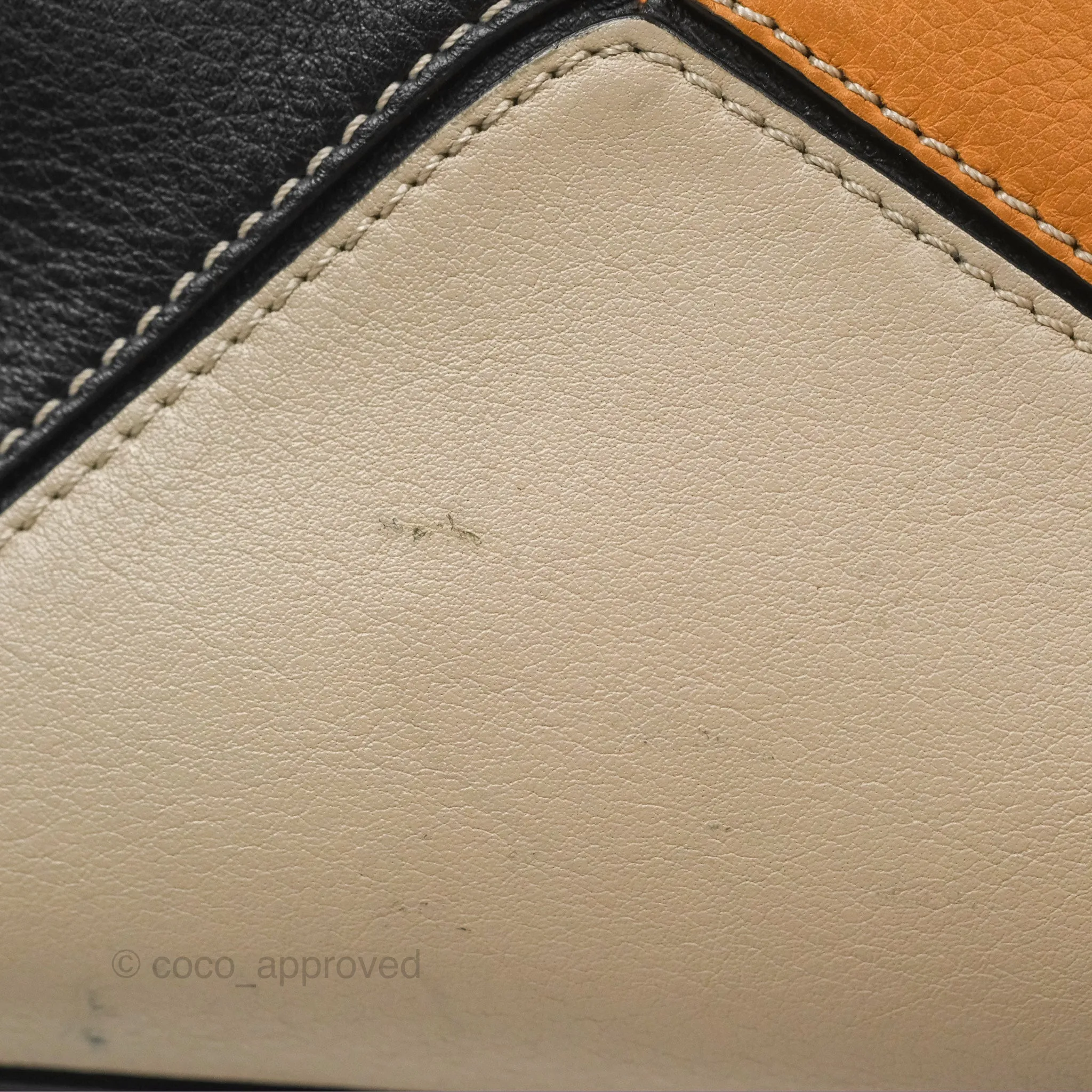 Loewe Small Puzzle Bag Amber/ Light Oat Calfskin Gold Hardware