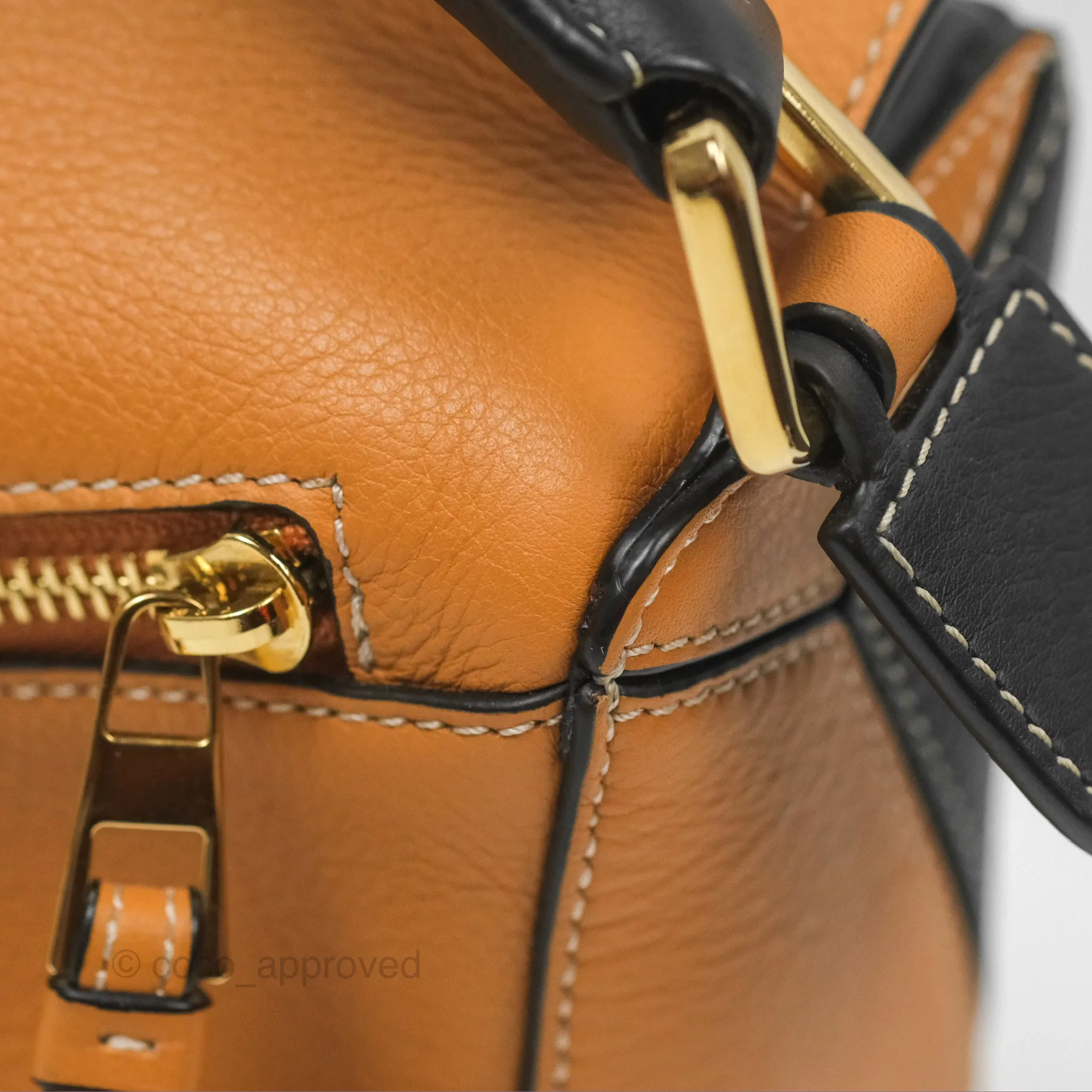 Loewe Small Puzzle Bag Amber/ Light Oat Calfskin Gold Hardware