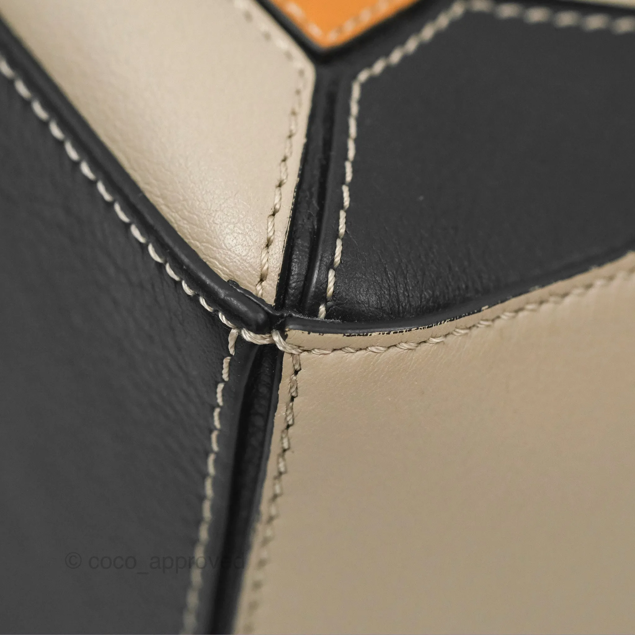 Loewe Small Puzzle Bag Amber/ Light Oat Calfskin Gold Hardware