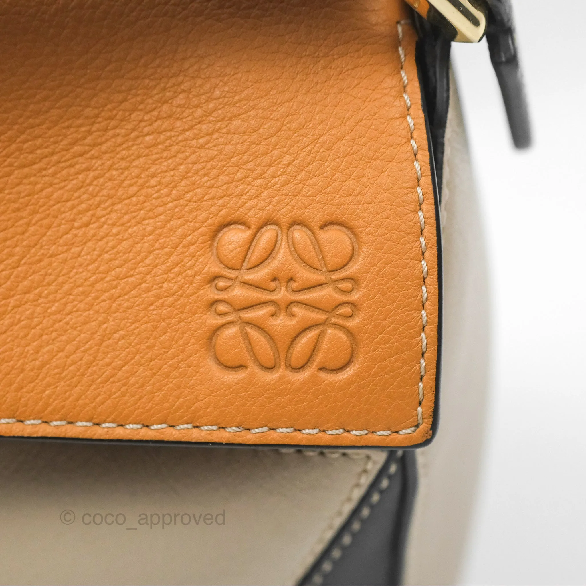 Loewe Small Puzzle Bag Amber/ Light Oat Calfskin Gold Hardware