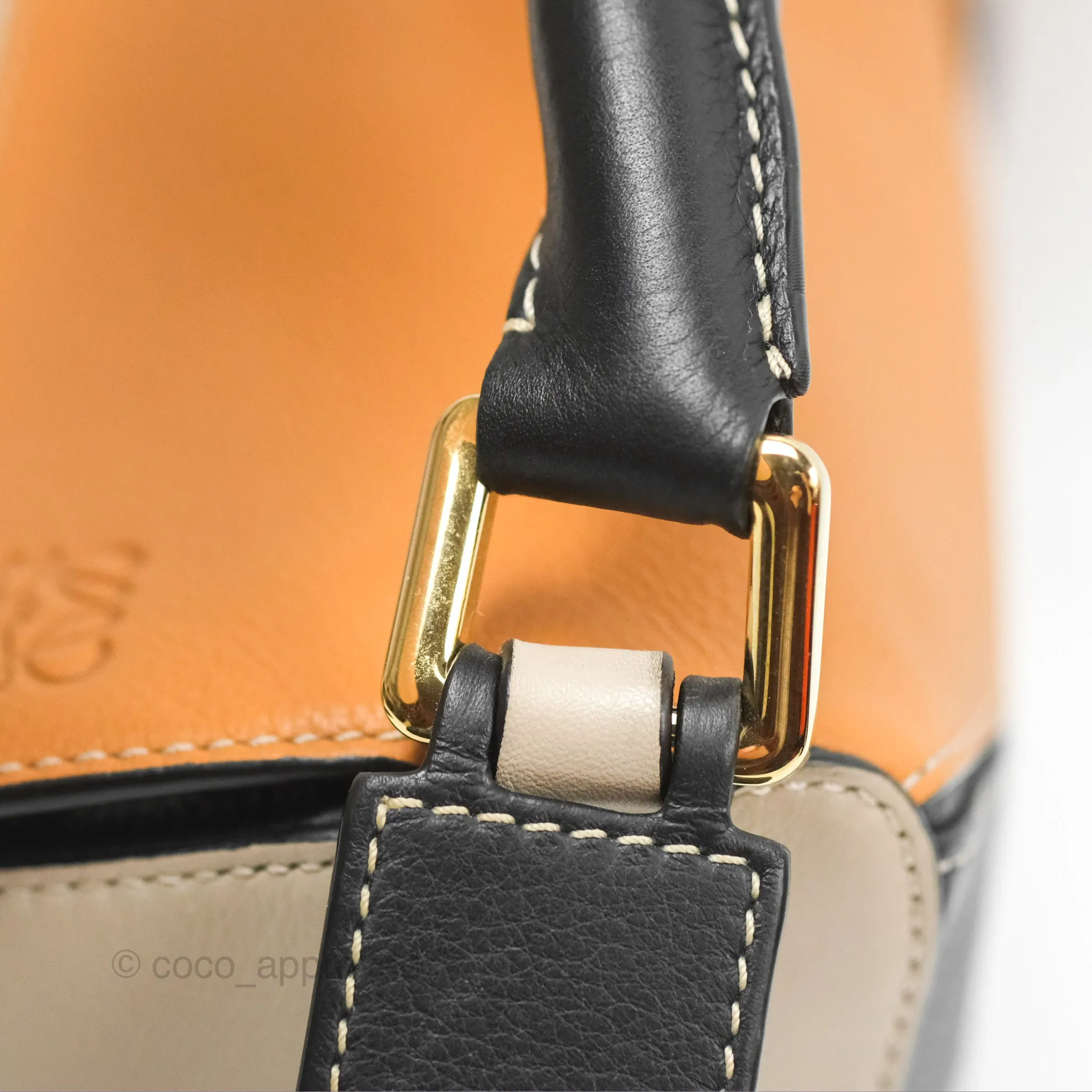 Loewe Small Puzzle Bag Amber/ Light Oat Calfskin Gold Hardware