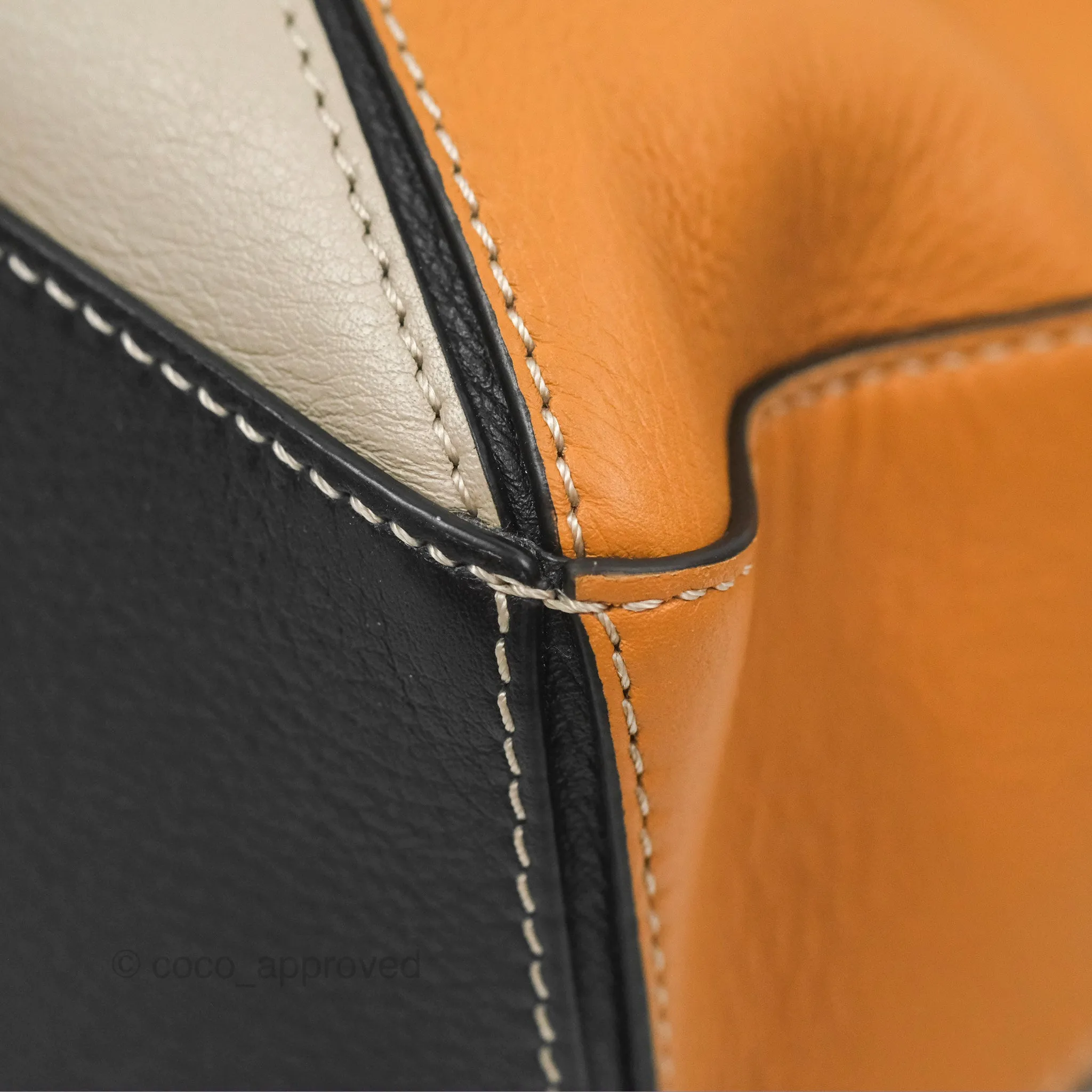 Loewe Small Puzzle Bag Amber/ Light Oat Calfskin Gold Hardware