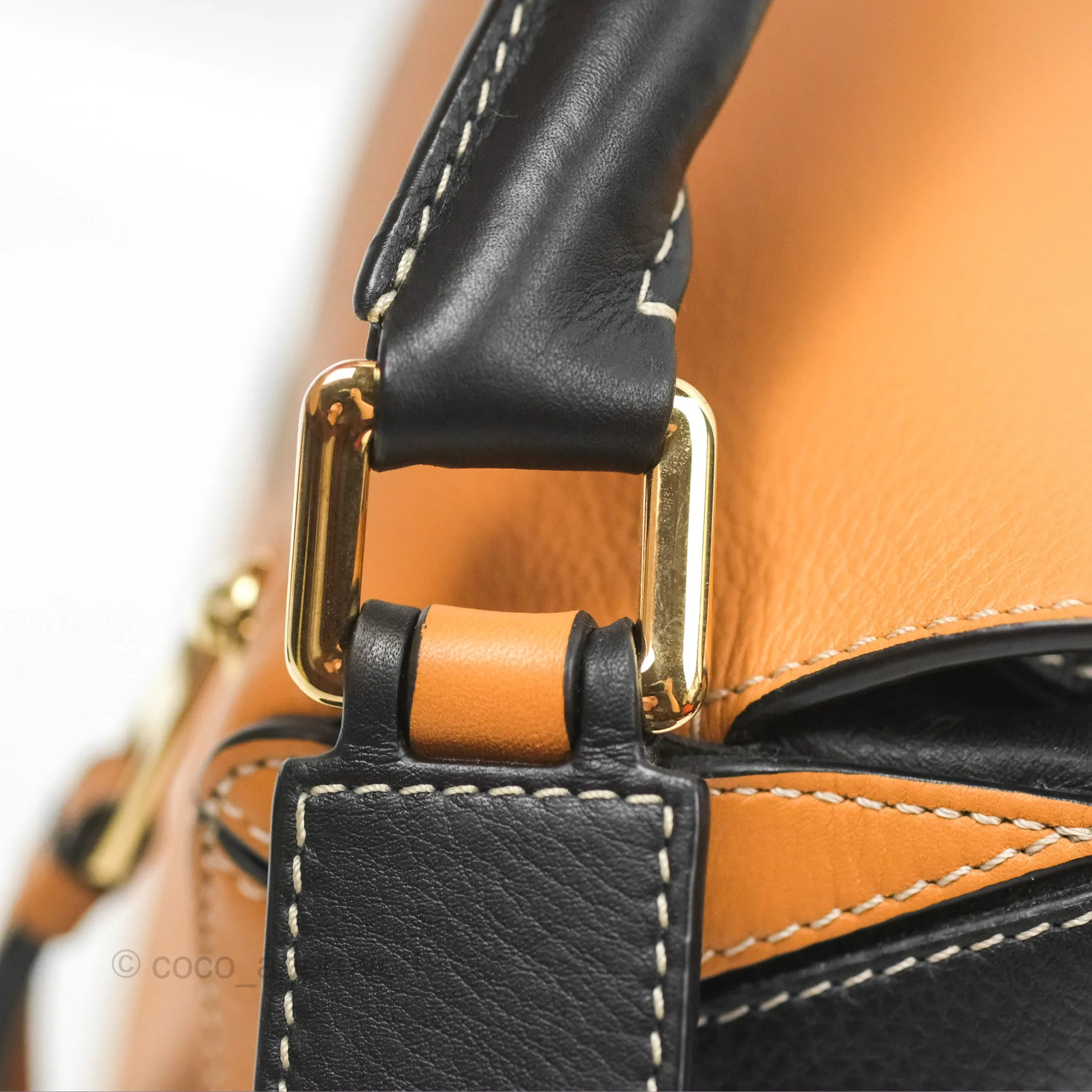 Loewe Small Puzzle Bag Amber/ Light Oat Calfskin Gold Hardware