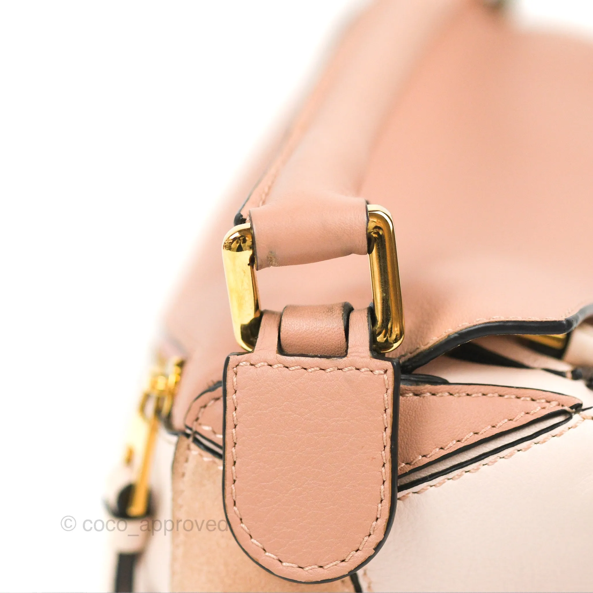 Loewe Small Puzzle Bag Blush Suede Calfskin