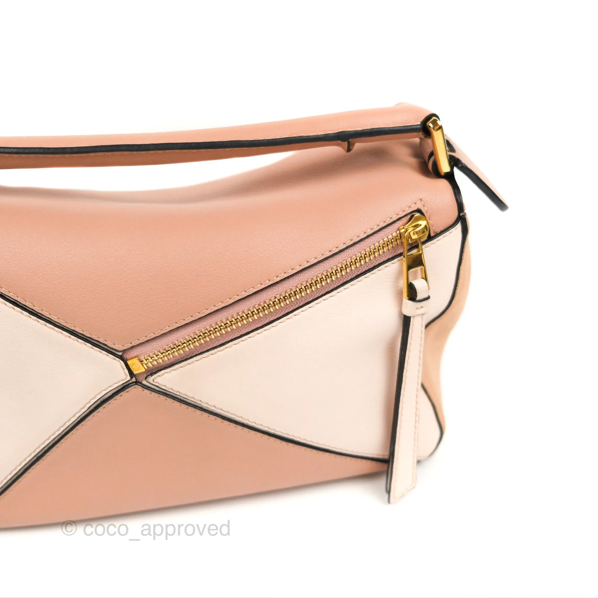 Loewe Small Puzzle Bag Blush Suede Calfskin