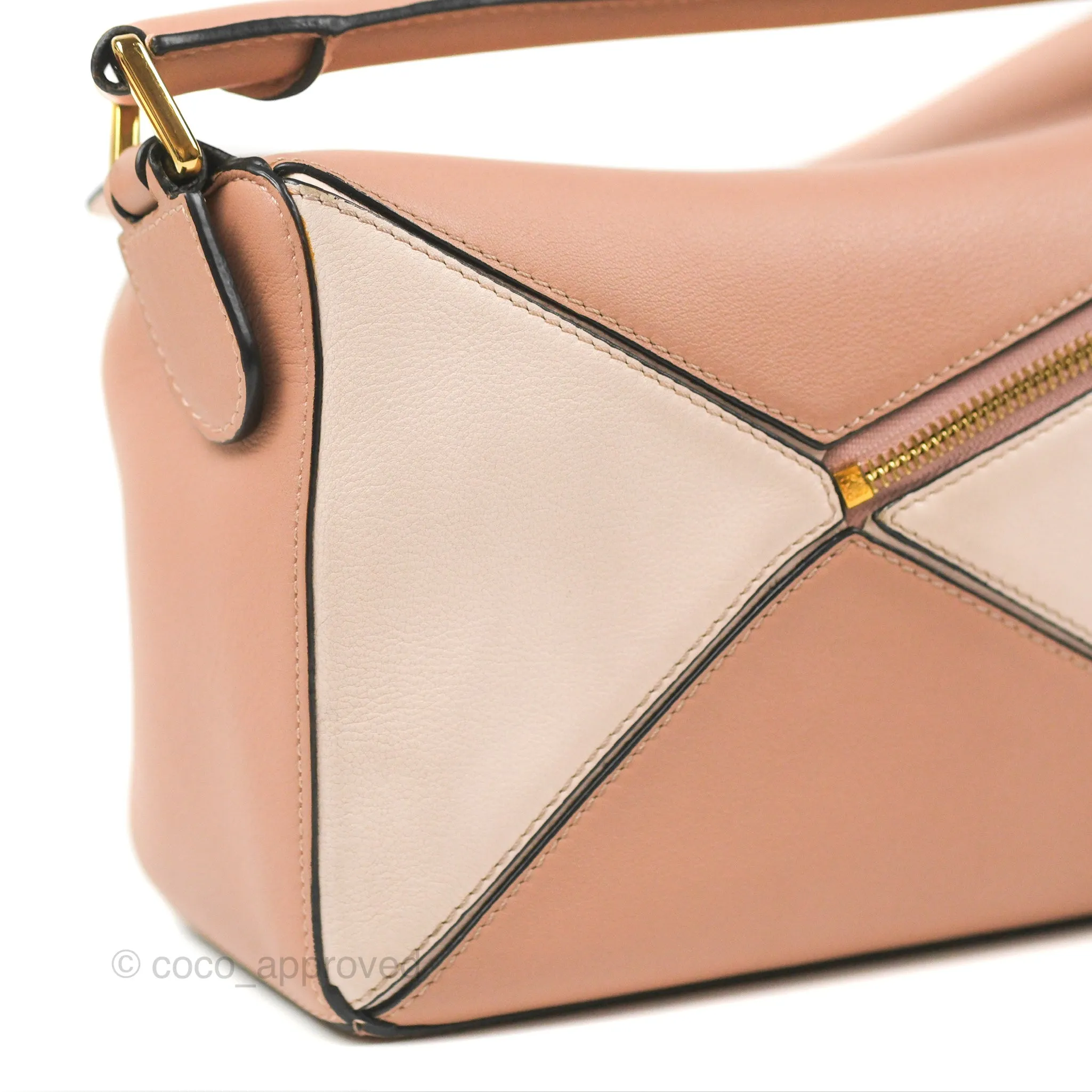 Loewe Small Puzzle Bag Blush Suede Calfskin