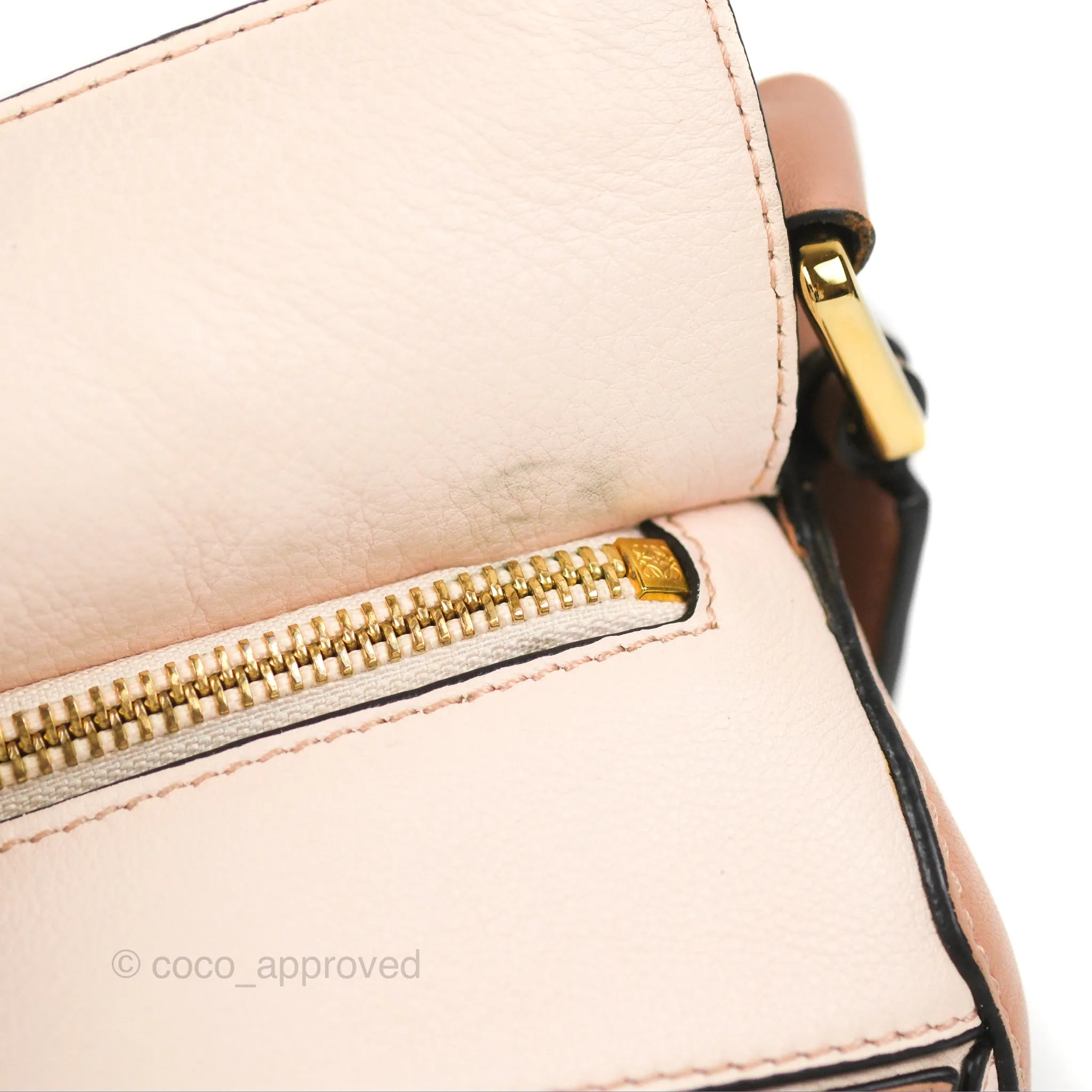 Loewe Small Puzzle Bag Blush Suede Calfskin