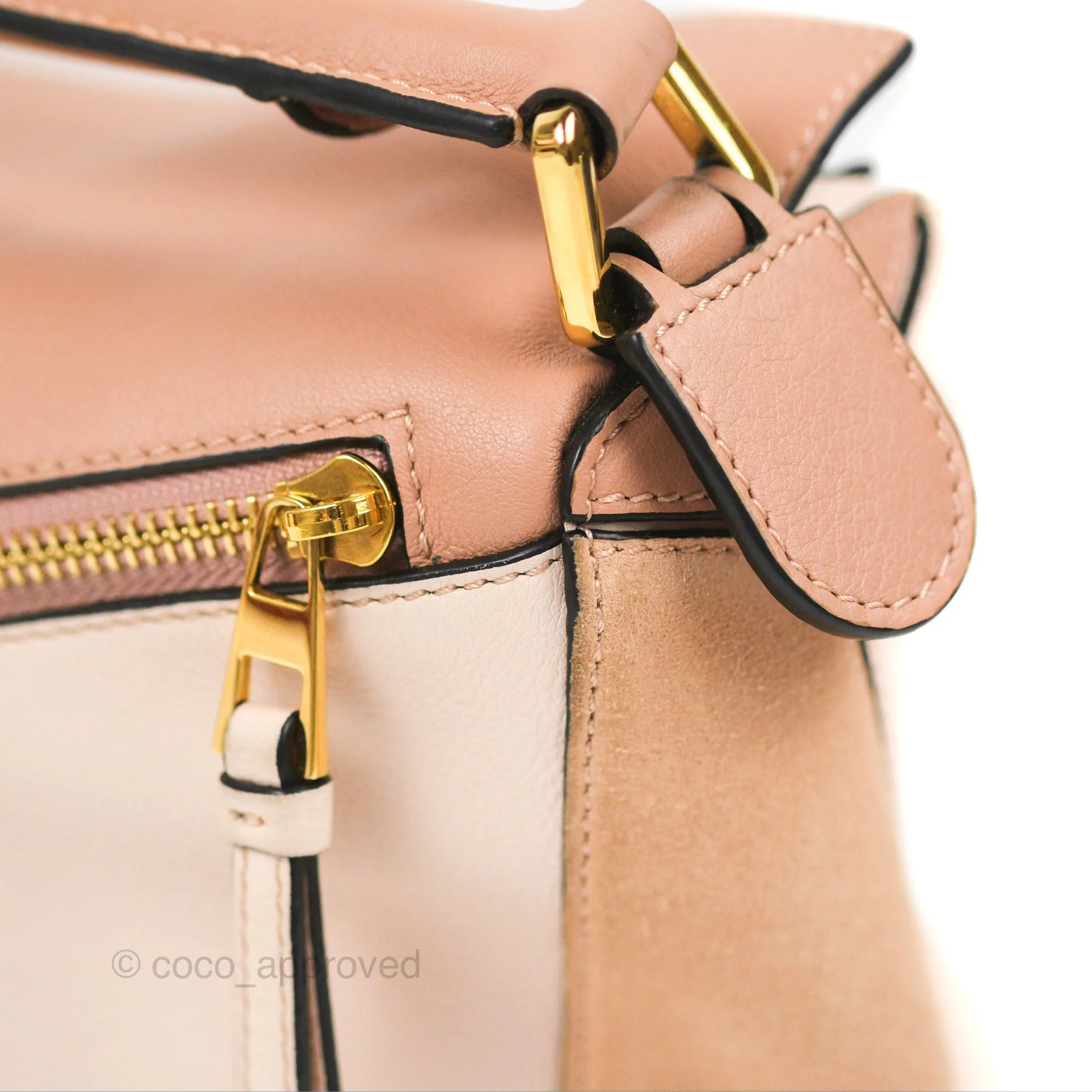 Loewe Small Puzzle Bag Blush Suede Calfskin