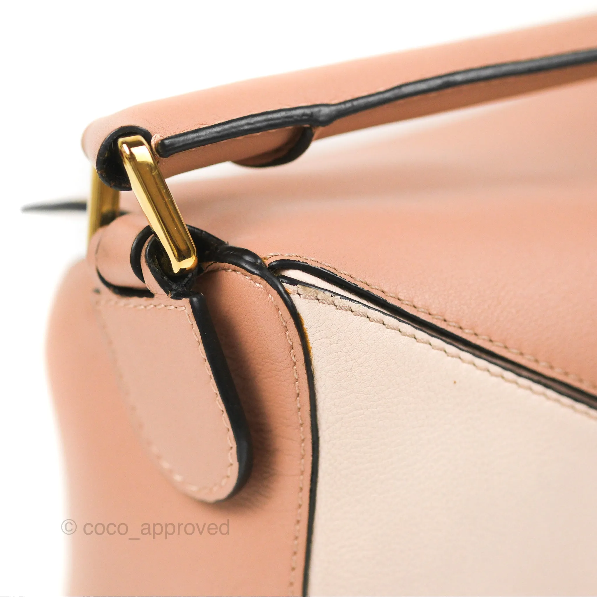 Loewe Small Puzzle Bag Blush Suede Calfskin