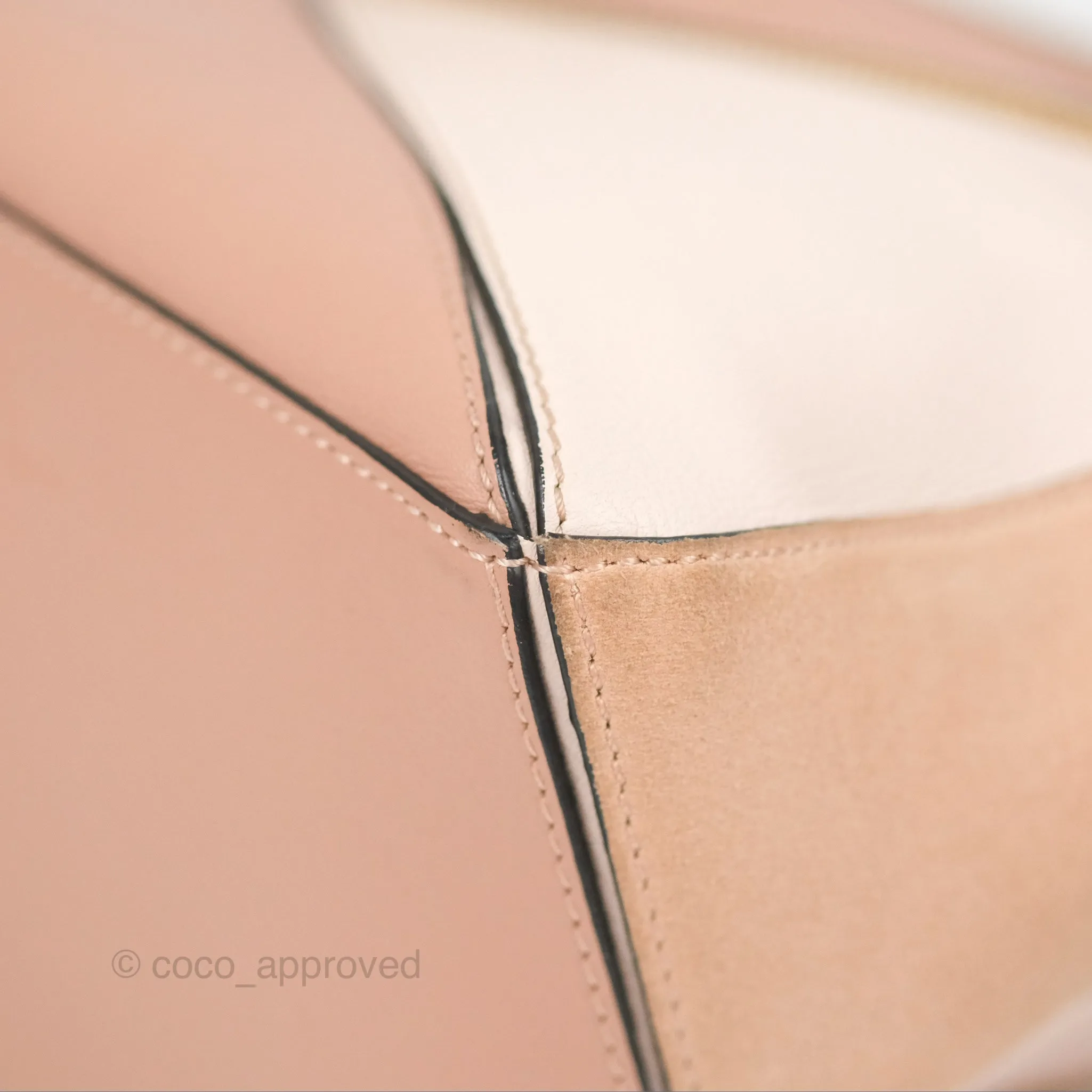 Loewe Small Puzzle Bag Blush Suede Calfskin