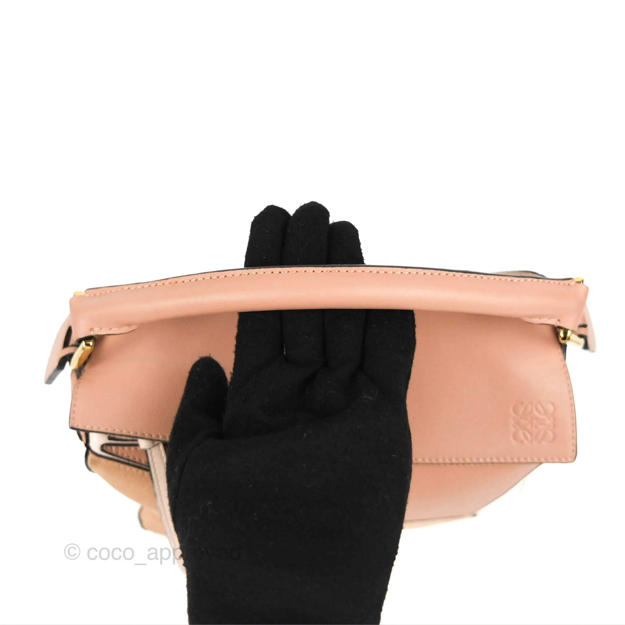 Loewe Small Puzzle Bag Blush Suede Calfskin