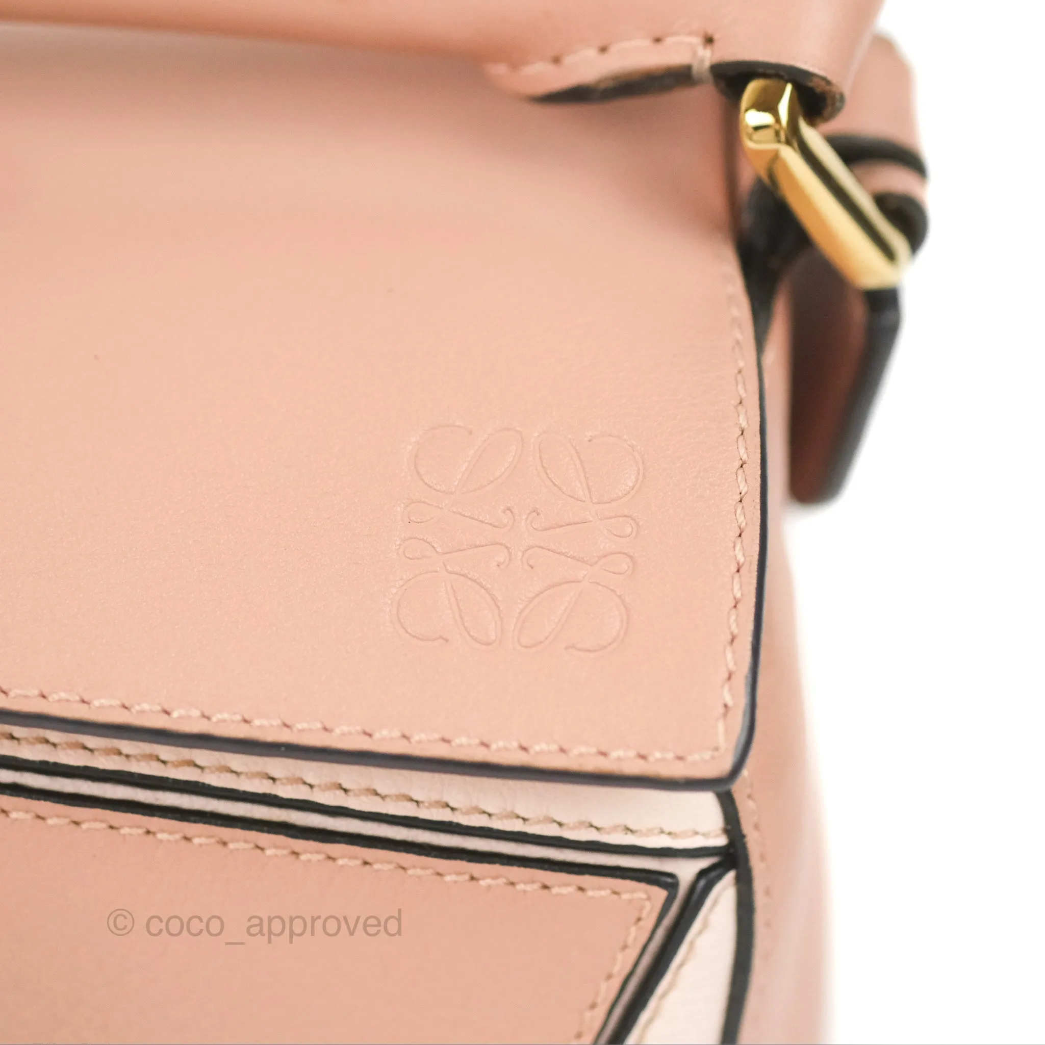 Loewe Small Puzzle Bag Blush Suede Calfskin