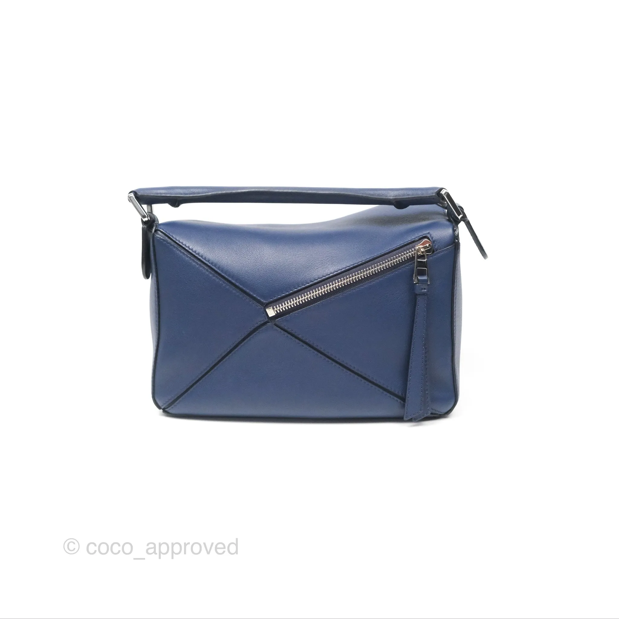 Loewe Small Puzzle Bag Navy Calfskin