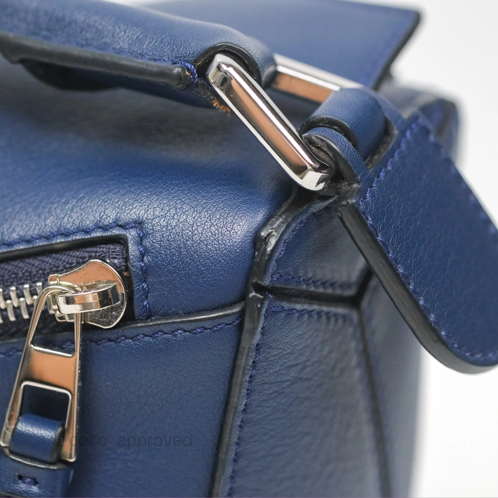 Loewe Small Puzzle Bag Navy Calfskin