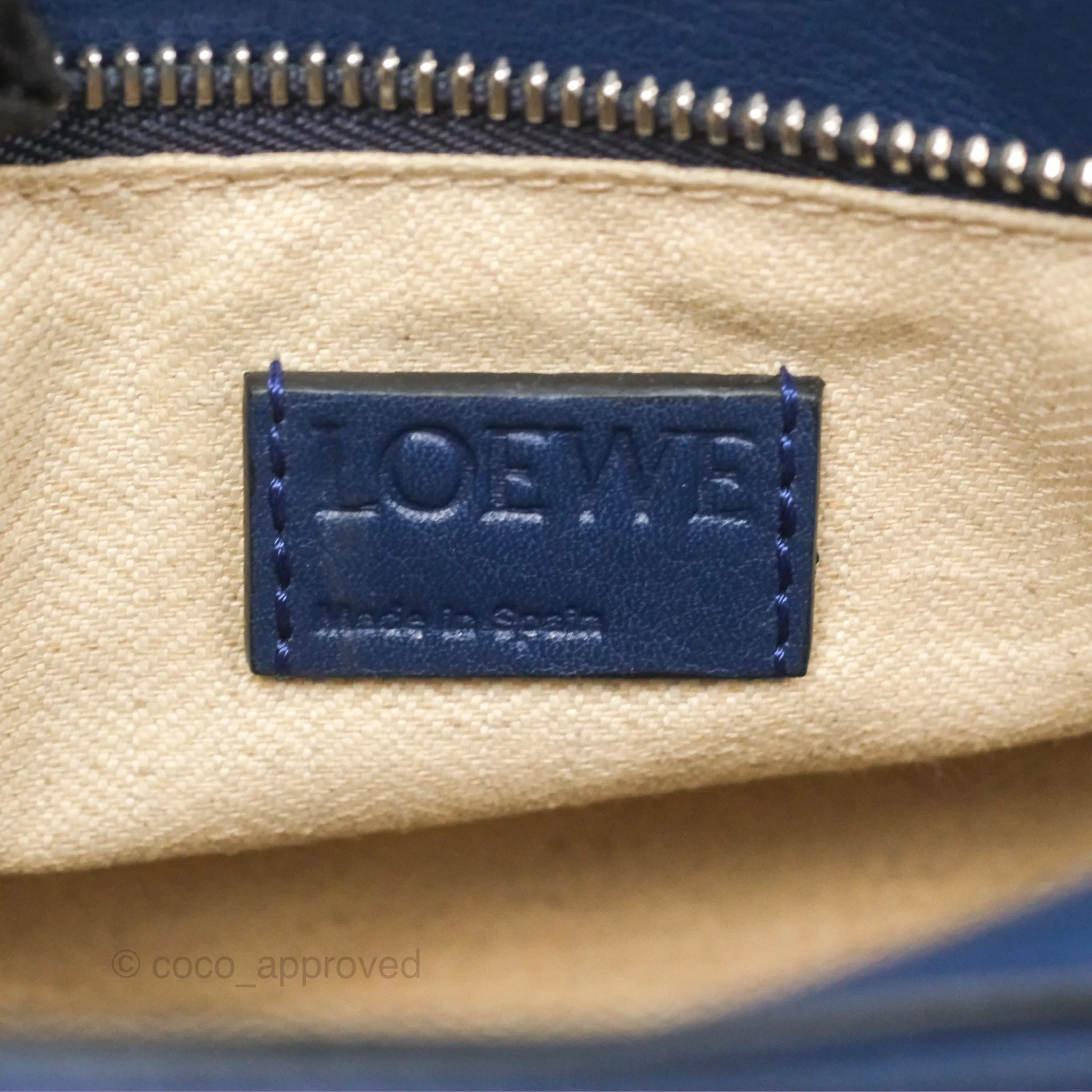 Loewe Small Puzzle Bag Navy Calfskin