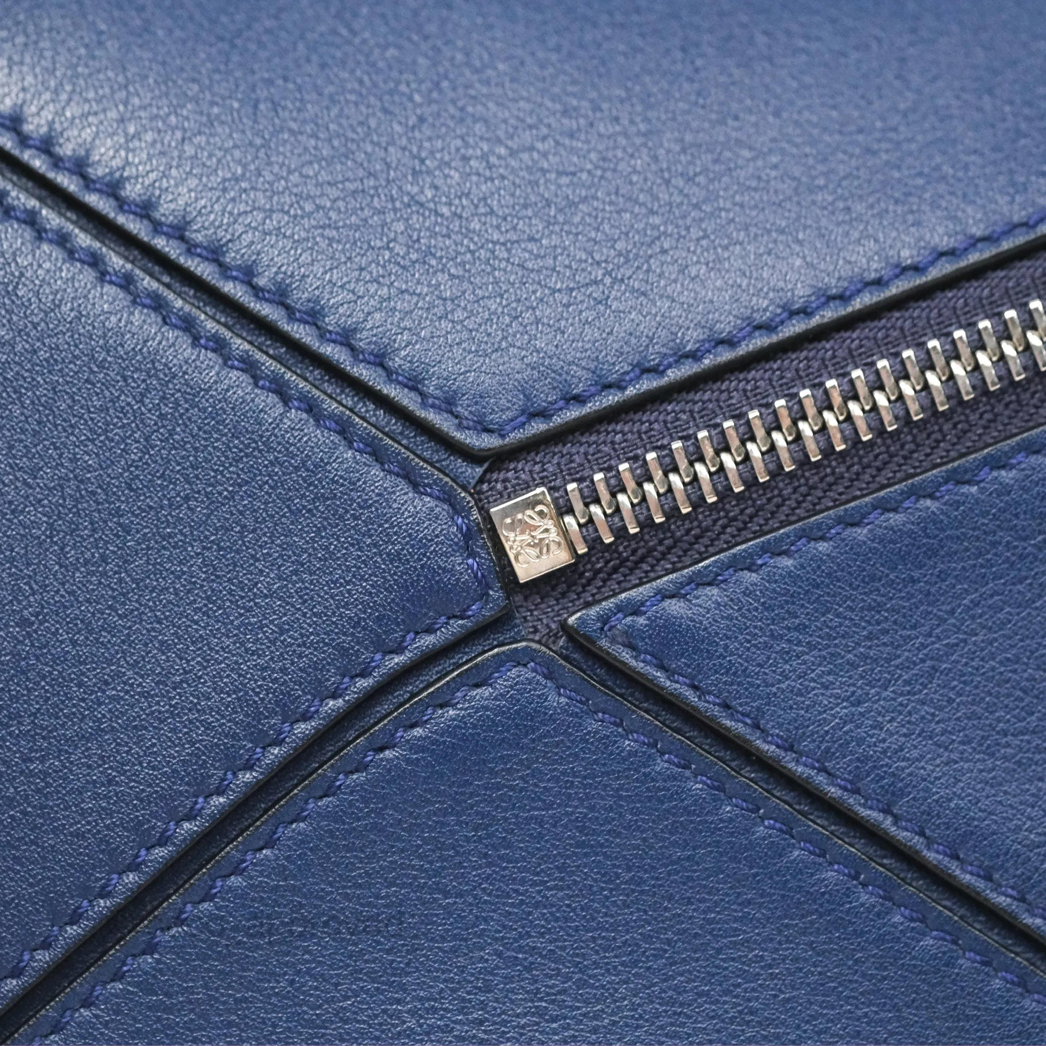 Loewe Small Puzzle Bag Navy Calfskin