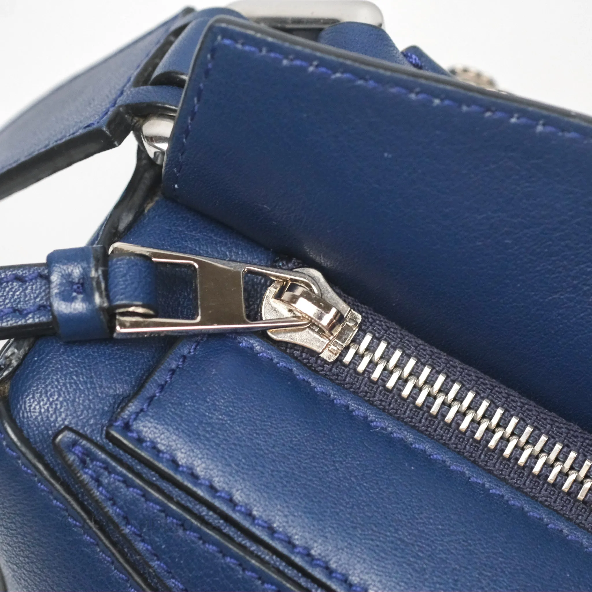 Loewe Small Puzzle Bag Navy Calfskin