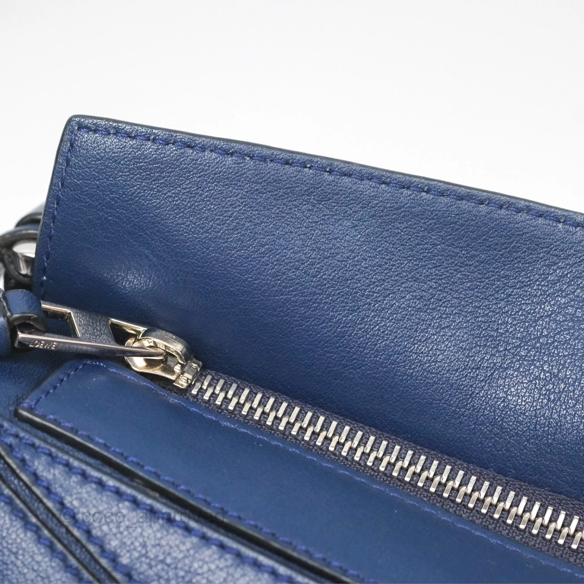 Loewe Small Puzzle Bag Navy Calfskin