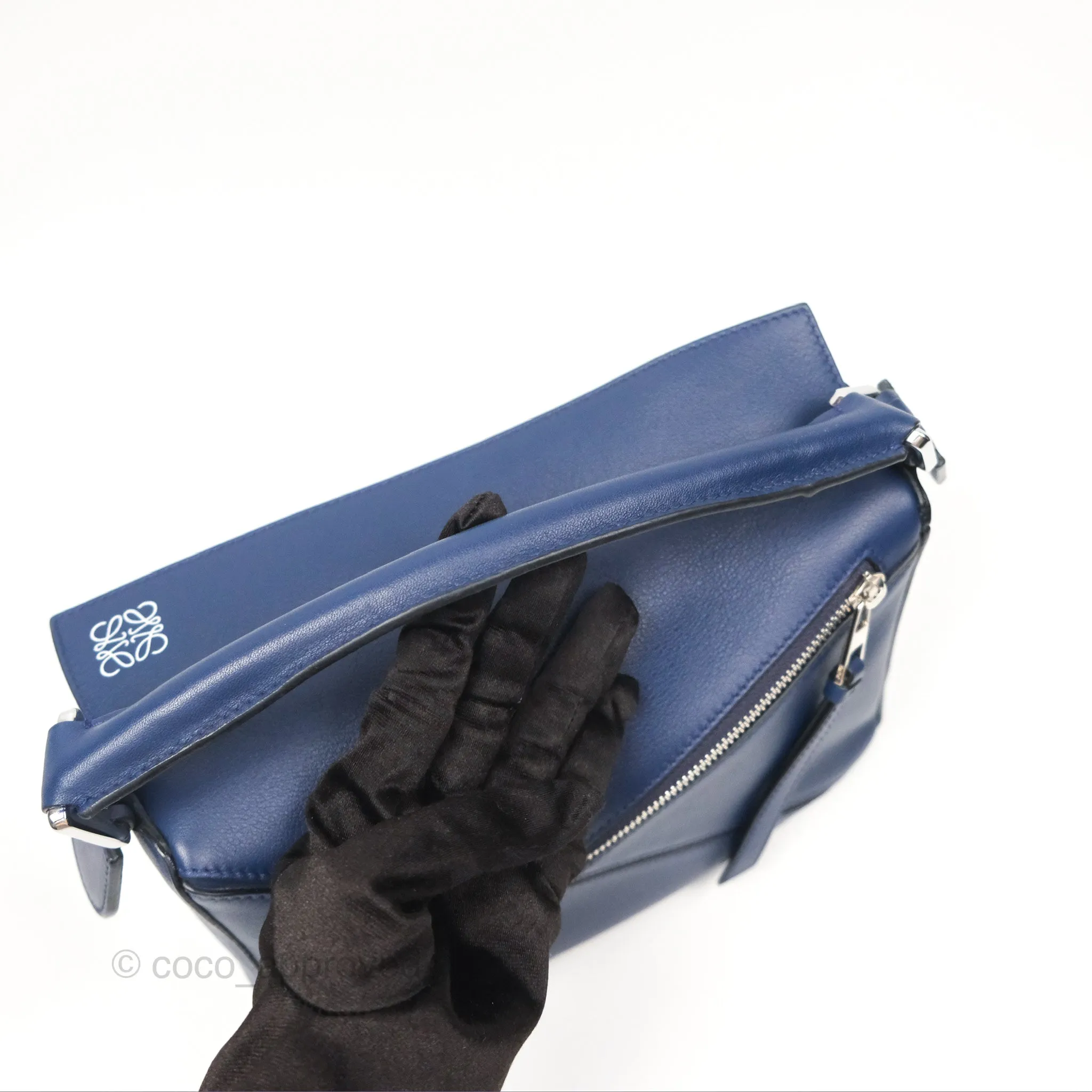 Loewe Small Puzzle Bag Navy Calfskin