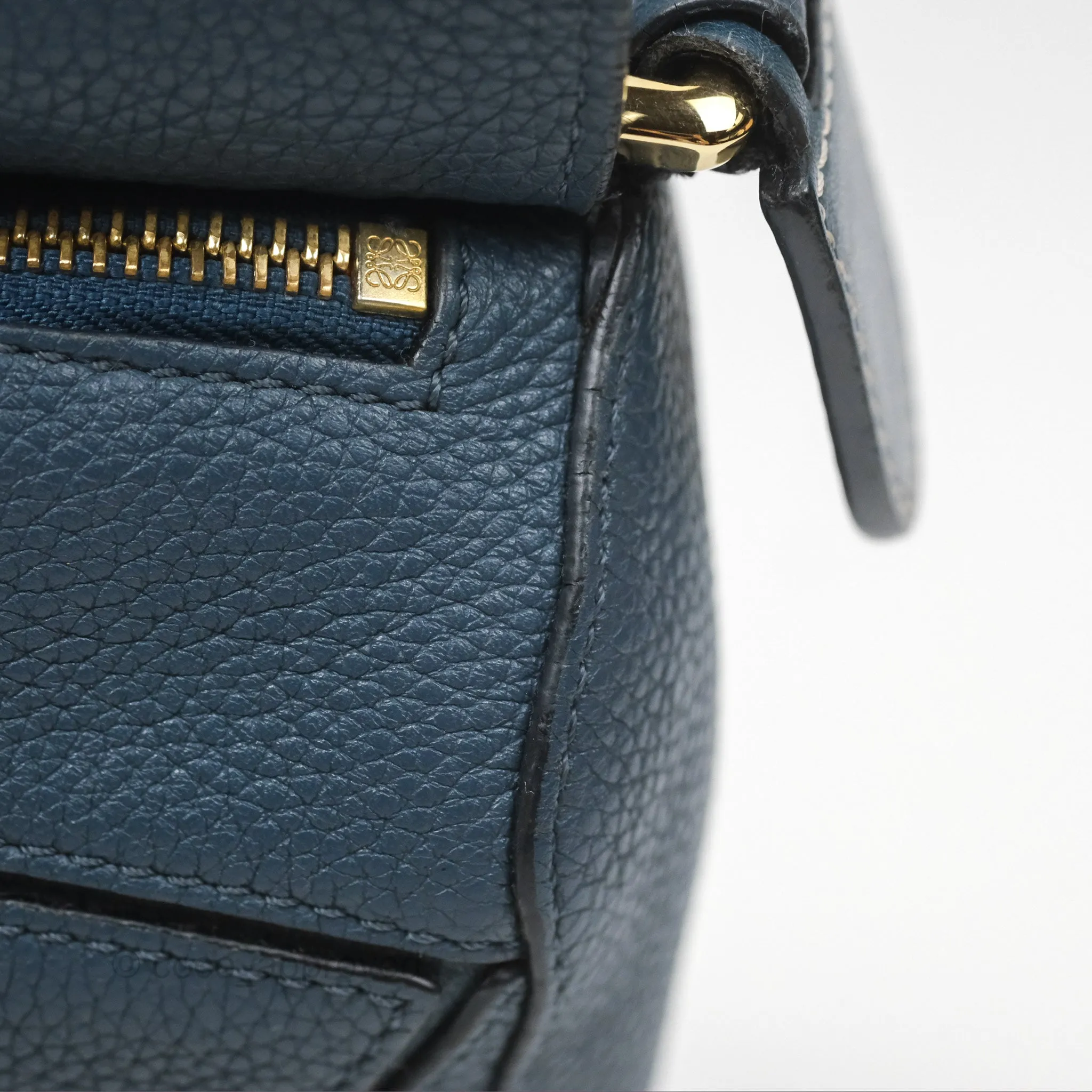 Loewe Small Puzzle Bag Navy Grained Calfskin