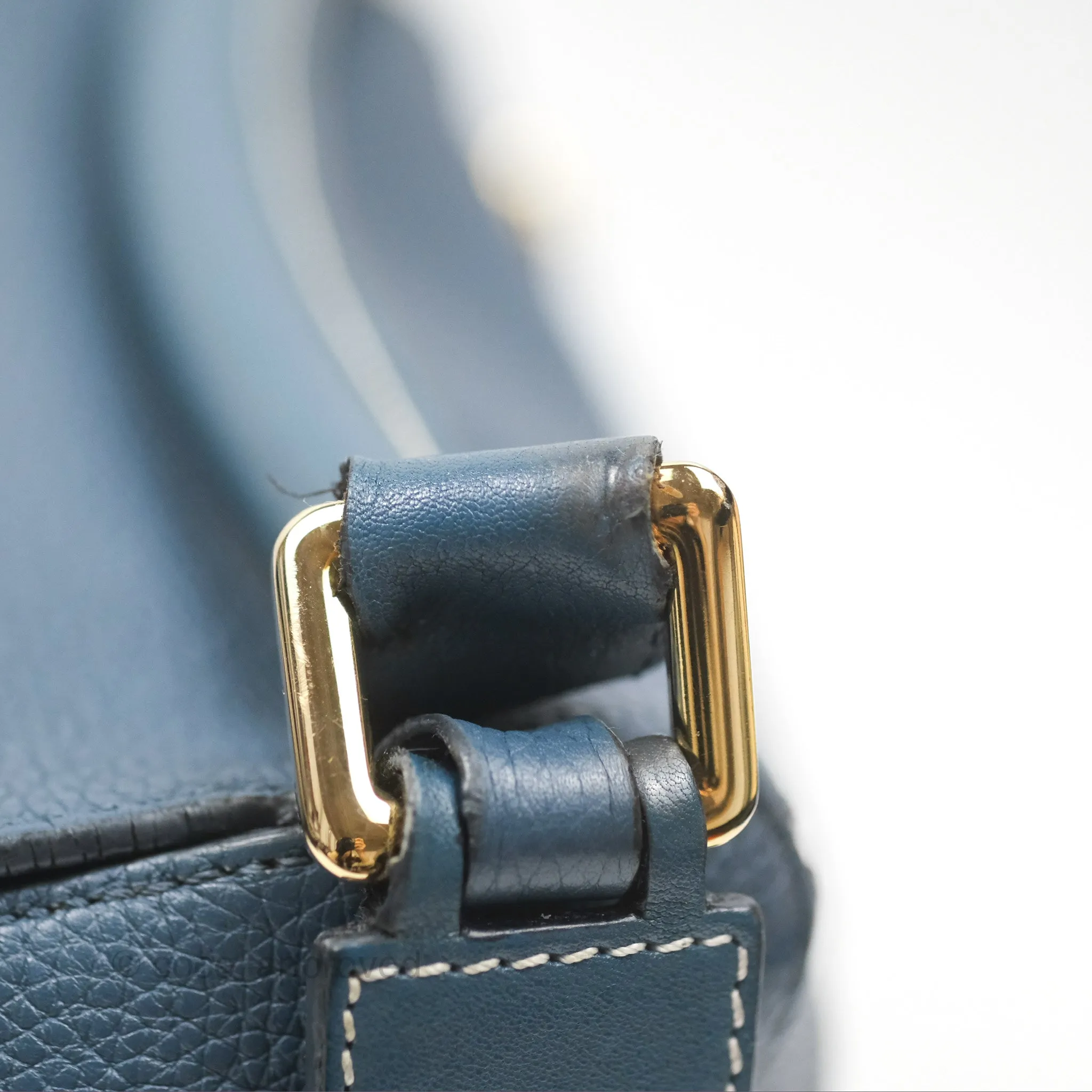 Loewe Small Puzzle Bag Navy Grained Calfskin