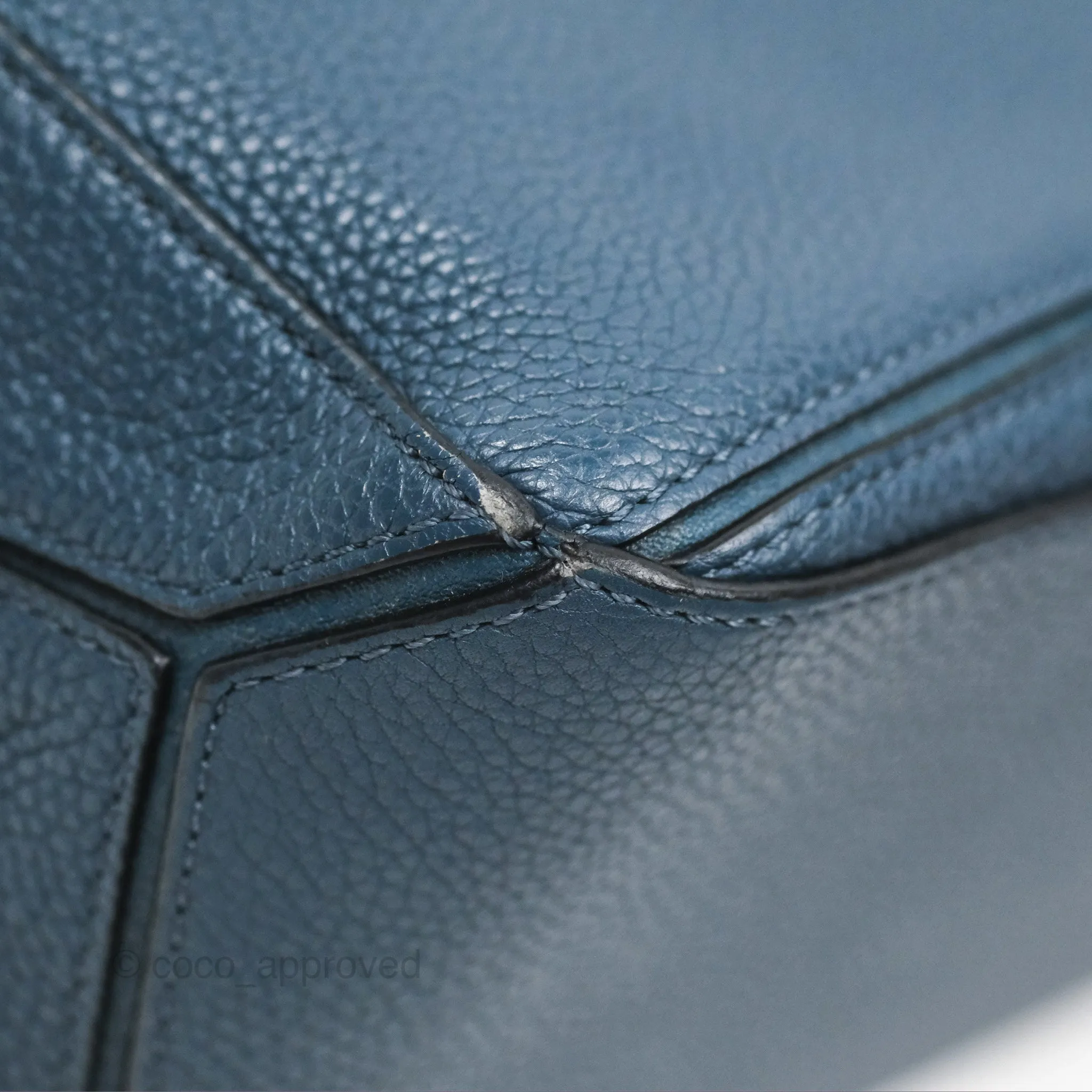 Loewe Small Puzzle Bag Navy Grained Calfskin