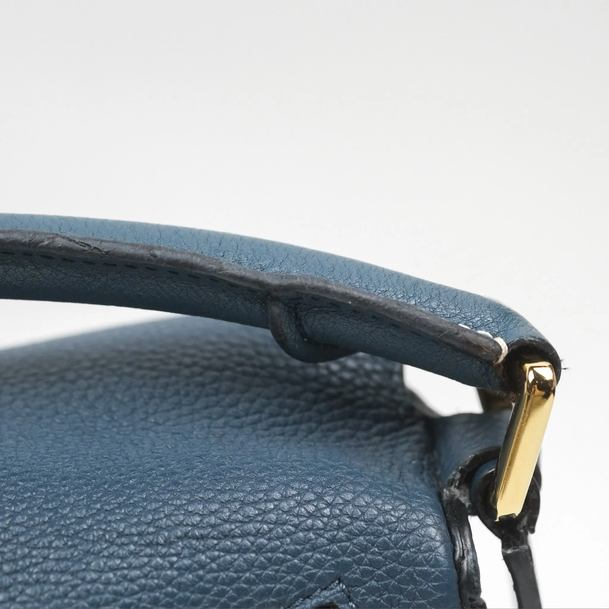 Loewe Small Puzzle Bag Navy Grained Calfskin