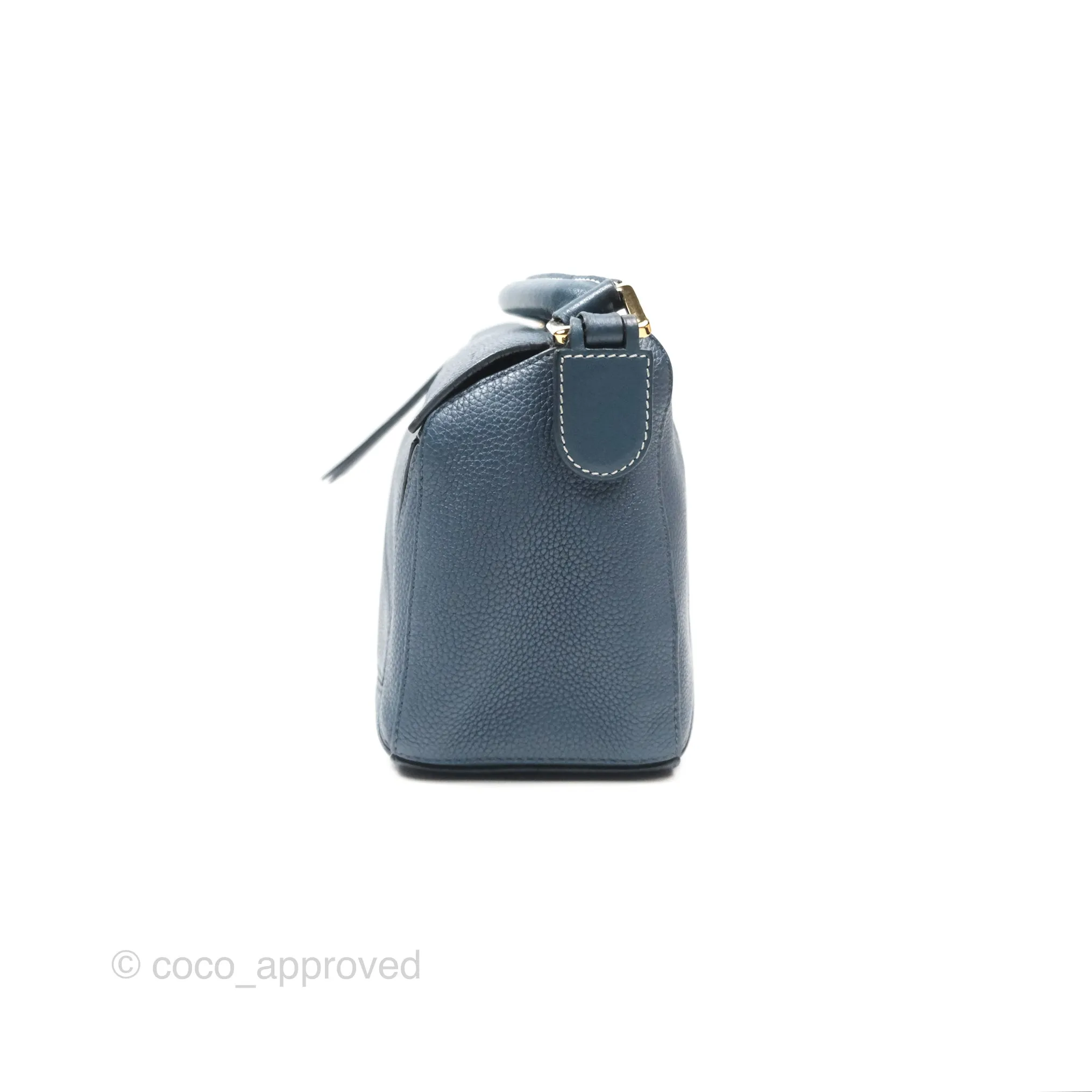 Loewe Small Puzzle Bag Navy Grained Calfskin